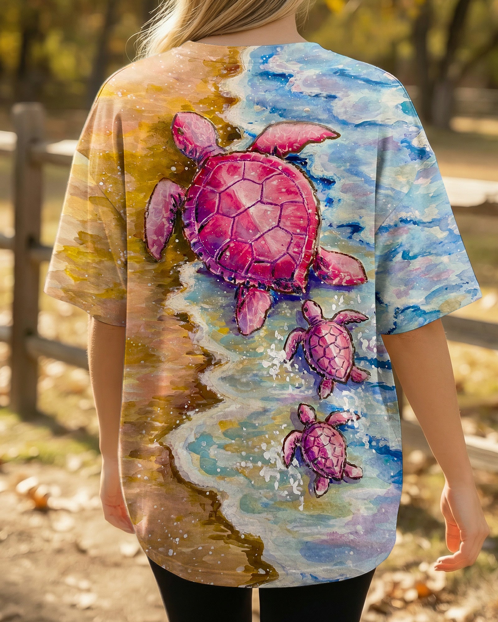 TURTLE SANDY BEACH ALL OVER PRINT  - TLNO0406262