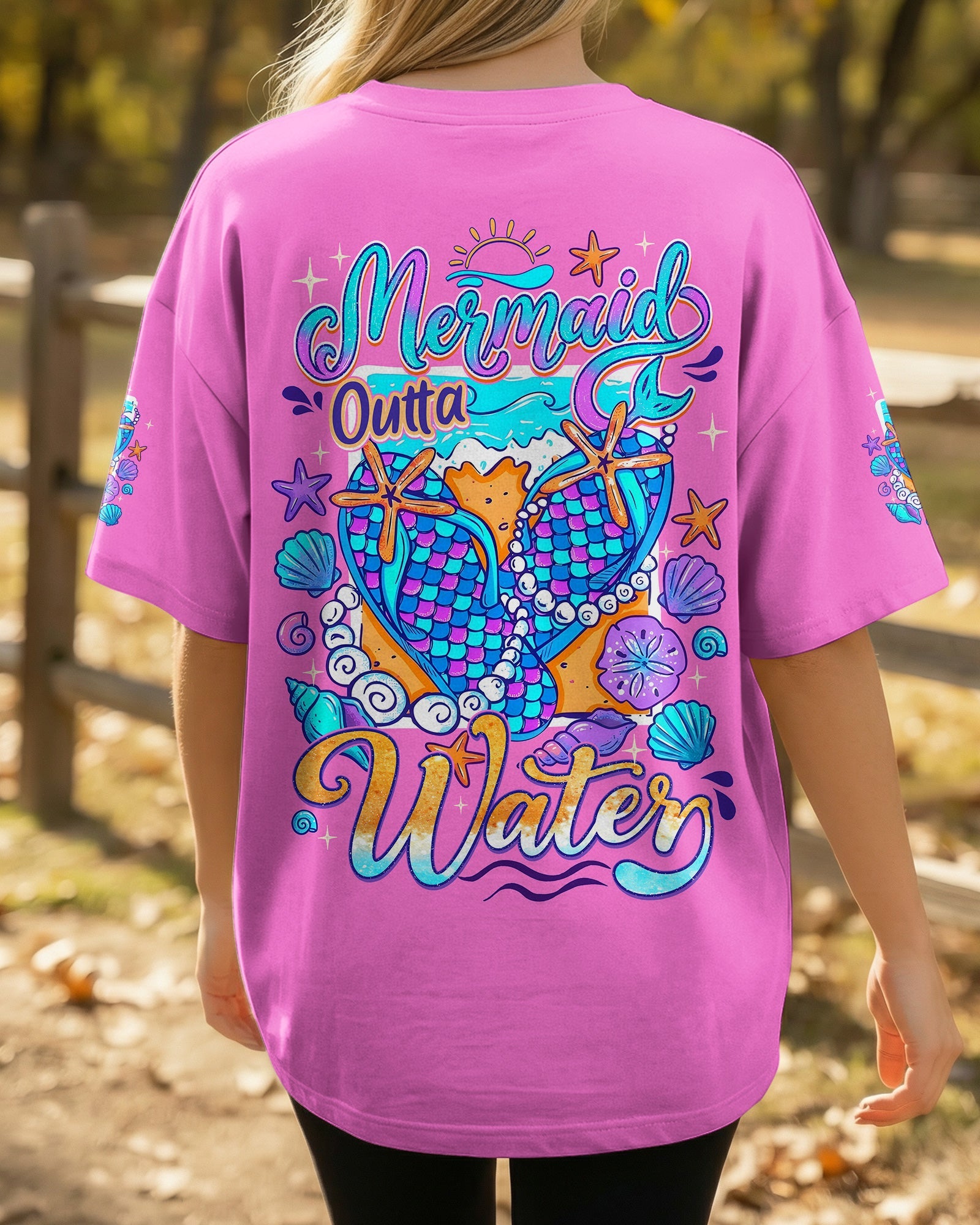 MERMAID OUTTA WATER FLIP FLOPS ALL OVER PRINT - TYQY0106262