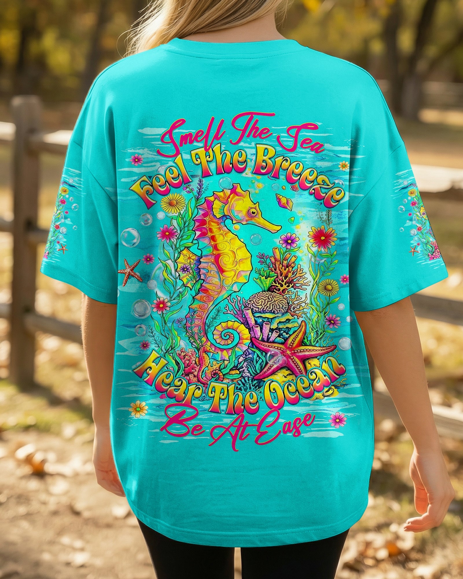 SMELL THE SEA FEEL THE BREEZE SEAHORSE  ALL OVER PRINT - TLHG1206262