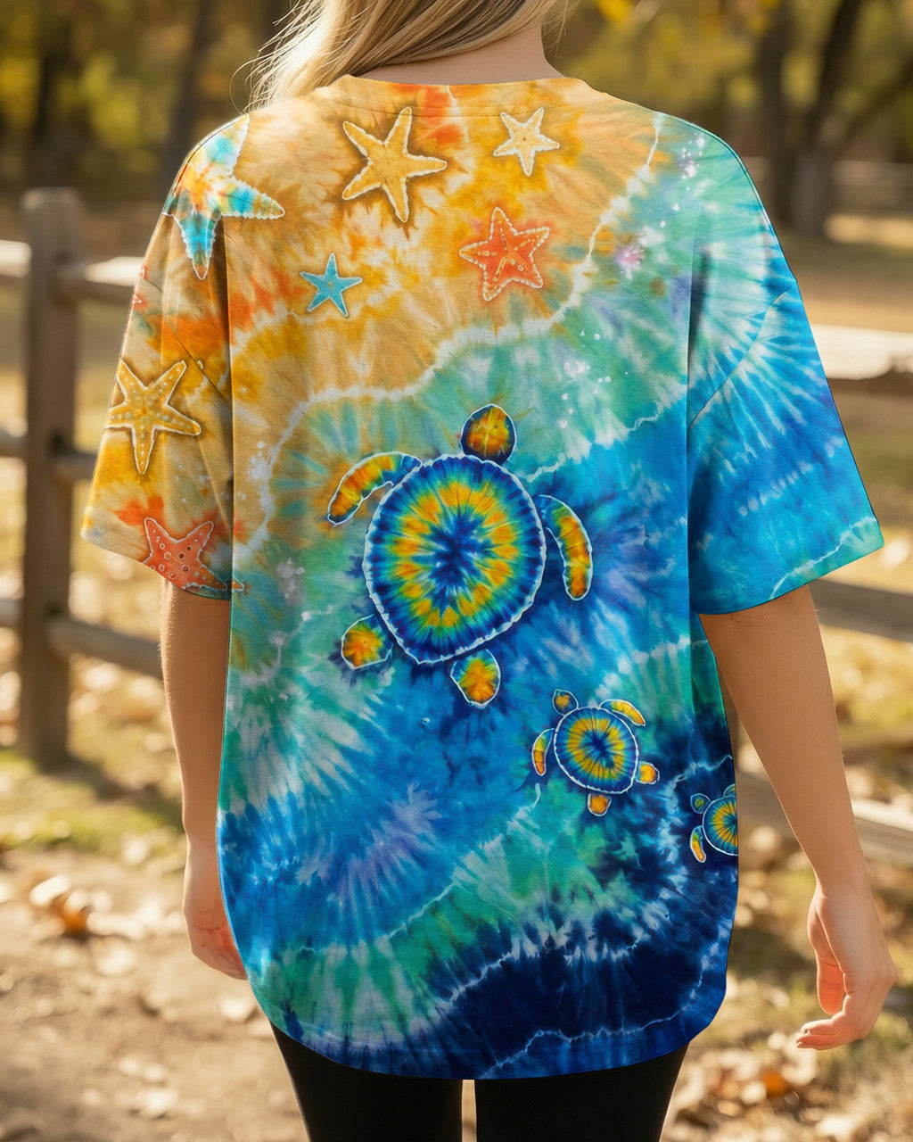 THREE TURTLES BEACH SAND BURST ALL OVER PRINT  - TLTW2206261