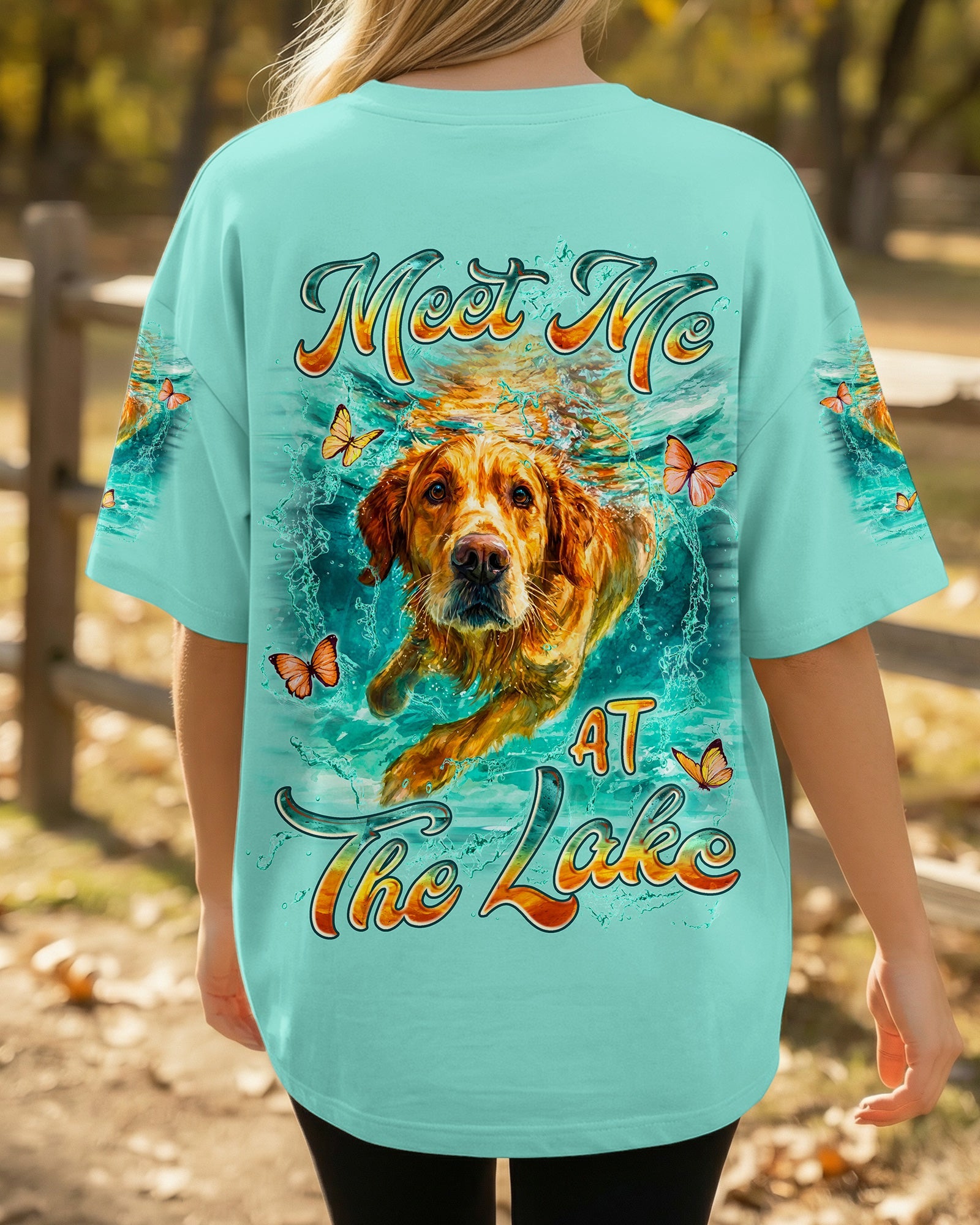 MEET ME AT THE LAKE GOLDEN RETRIEVER DOG ALL OVER PRINT - TYLN225262
