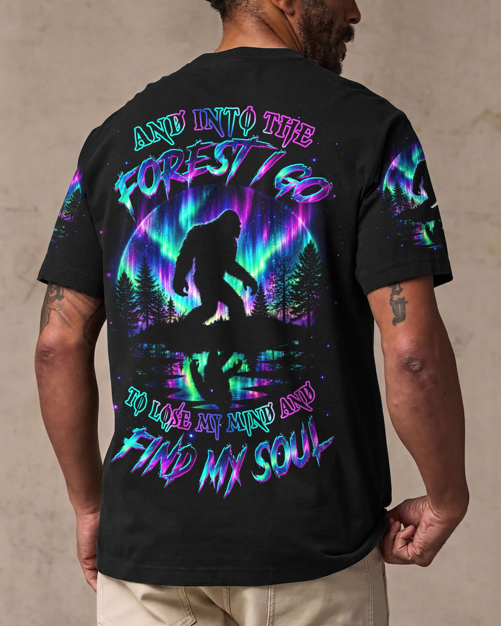 AND INTO THE FOREST I GO BIGFOOT AURORA ALL OVER PRINT -  TLTW2306261