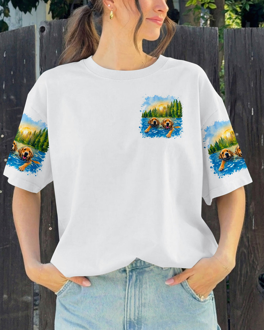 IT'S LAKE TIME LABRADOR DOG  ALL OVER PRINT - TLTW1805263