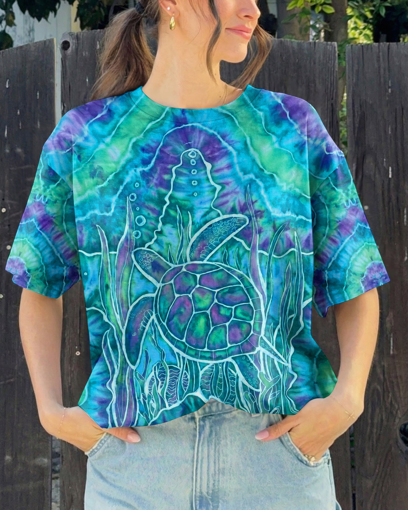 STARFISH TURTLE SWIRL ALL OVER PRINT - TLHN0307261