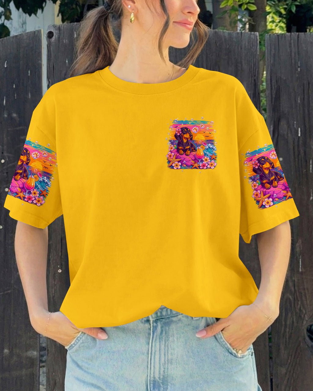 LOST IN THE WAVES DACHSHUND DOG ALL OVER PRINT - TLTW22805264