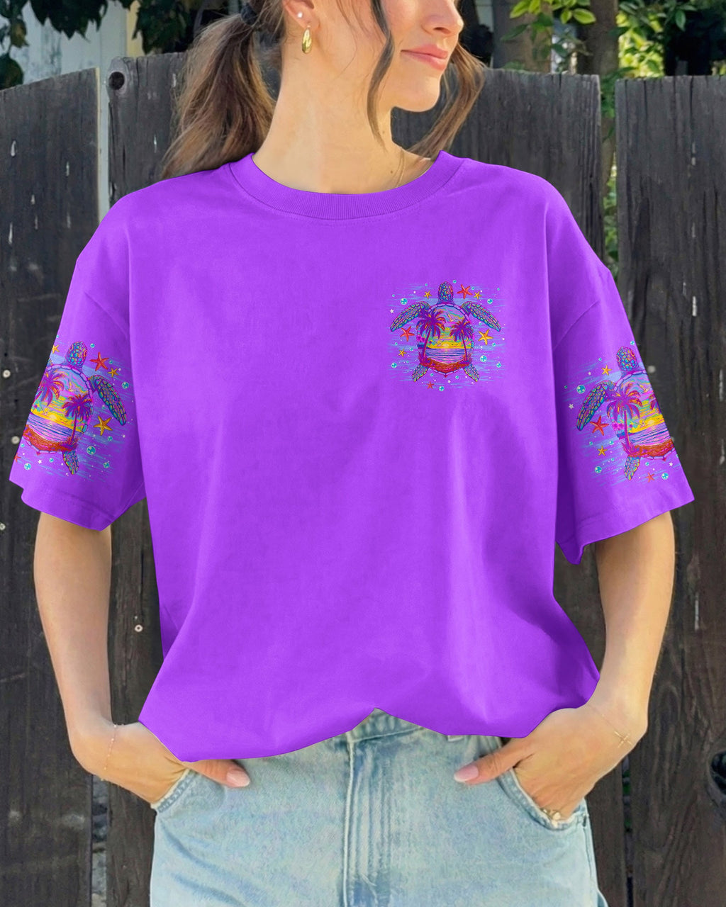 SALTWATER HEALS EVERYTHING TURTLE ALL OVER PRINT   - TLNO0506261