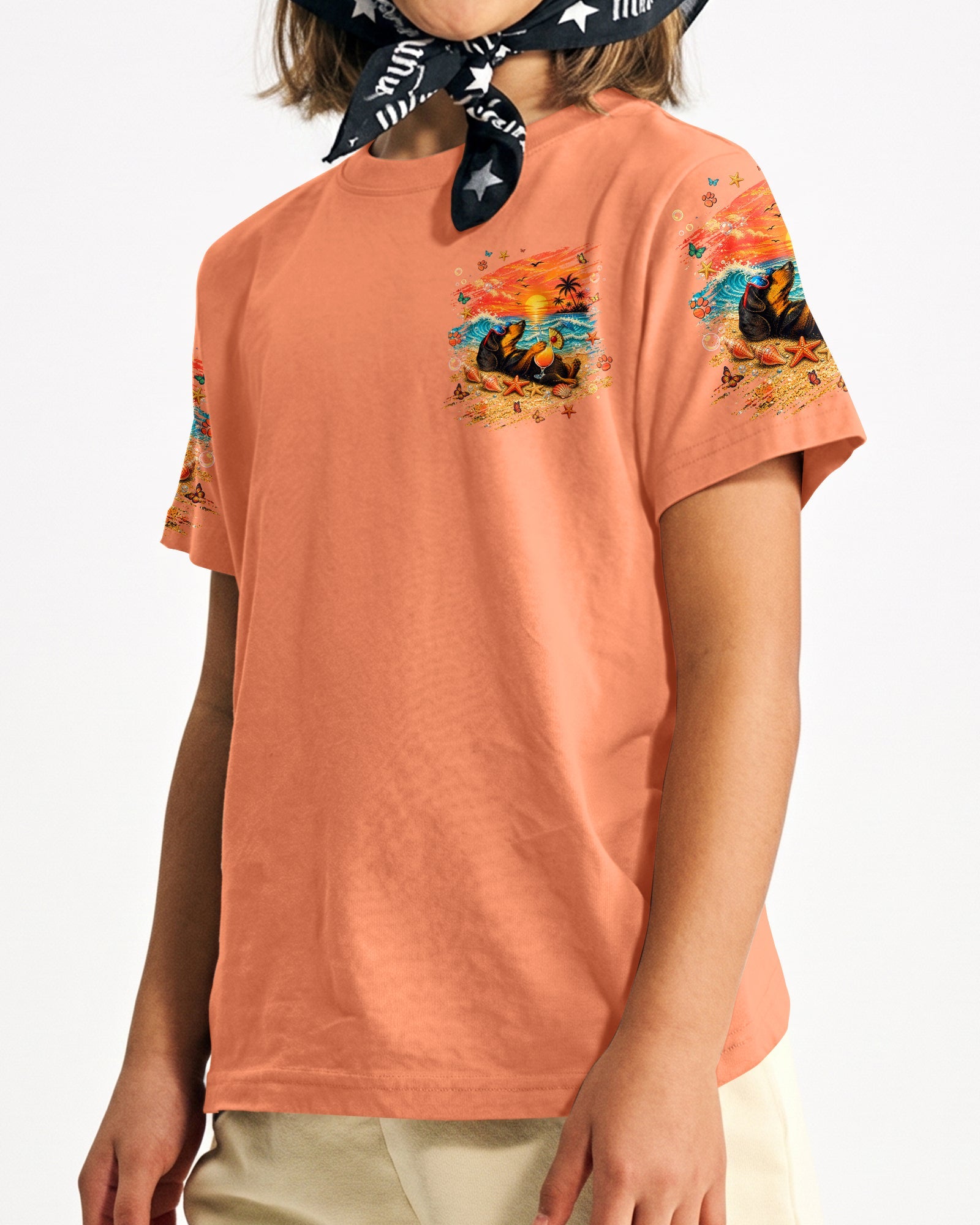 SANDY PAWS AND SALTY KISSES DACHSHUND DOG KIDS ALL OVER PRINT - TLNT2205264