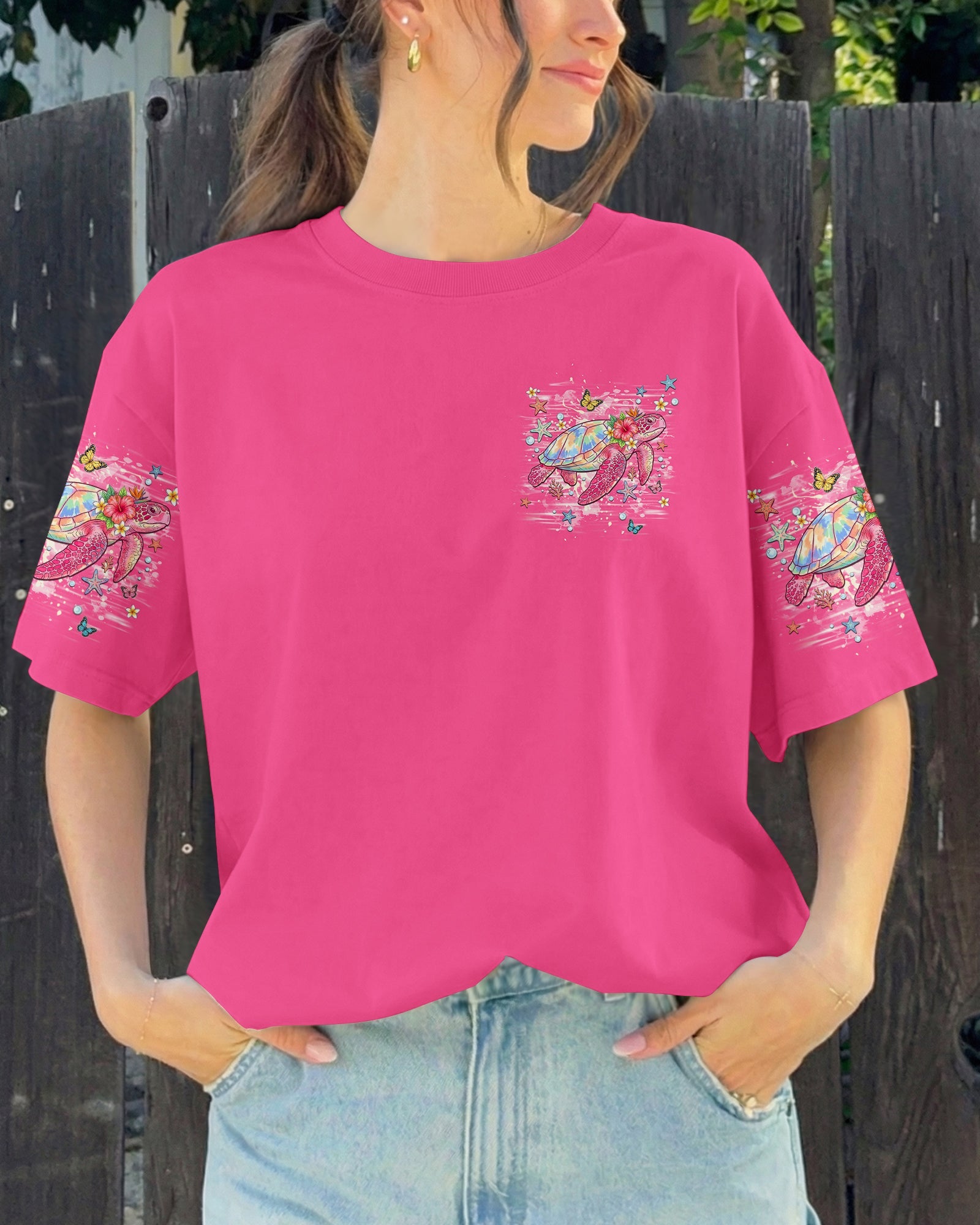 TURTLE KISSES STARFISH WISHES ALL OVER PRINT -  TLHN1606264