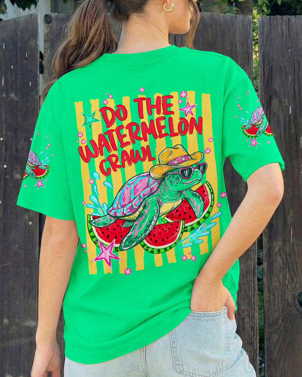 DO THE WATERMELON CRAWL TURTLE ALL OVER PRINT - TLNT2905263