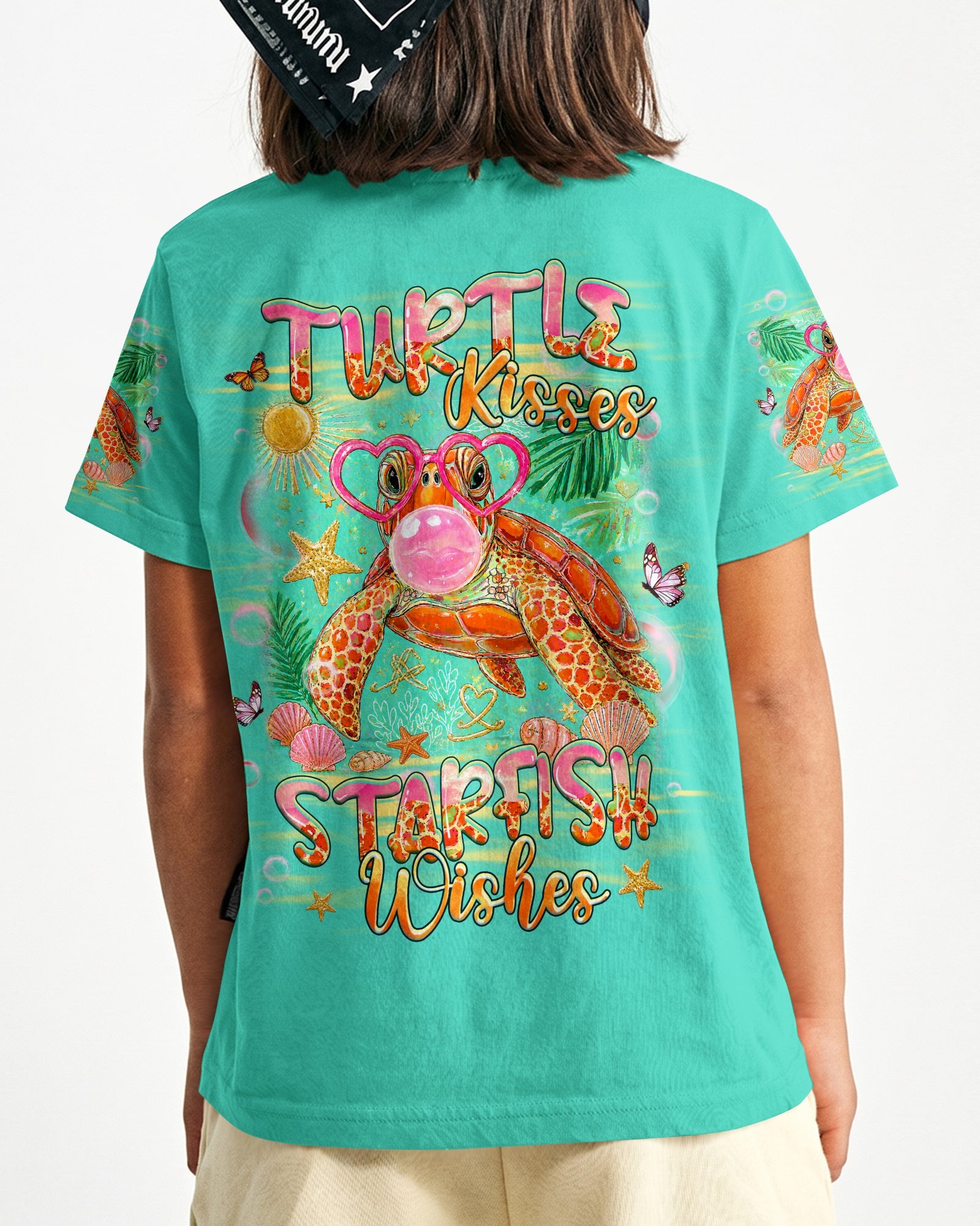 TURTLE KISSES STARFISH WISHES KIDS ALL OVER PRINT - TLHG2605261
