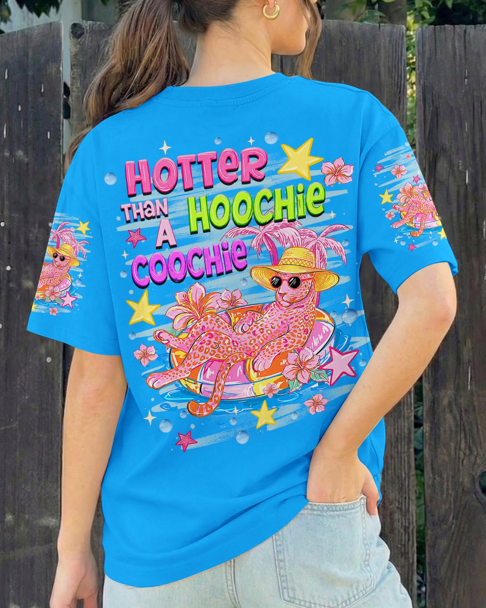 HOTTER THAN A HOOCHIE COOCHIE LEOPARD ALL OVER PRINT  - TLHN2406262