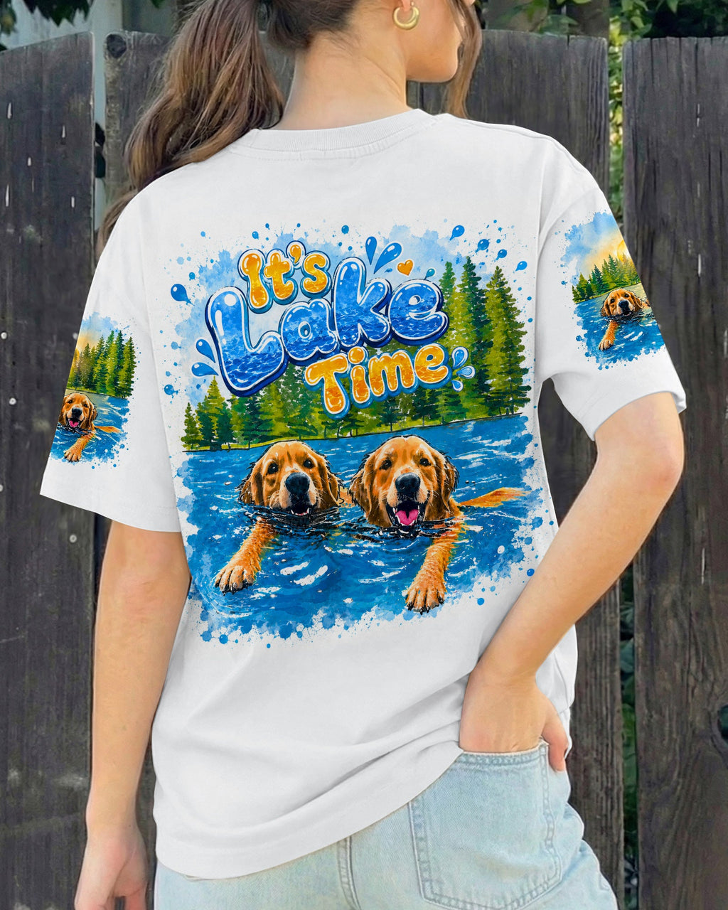 IT'S LAKE TIME LABRADOR DOG  ALL OVER PRINT - TLTW1805263