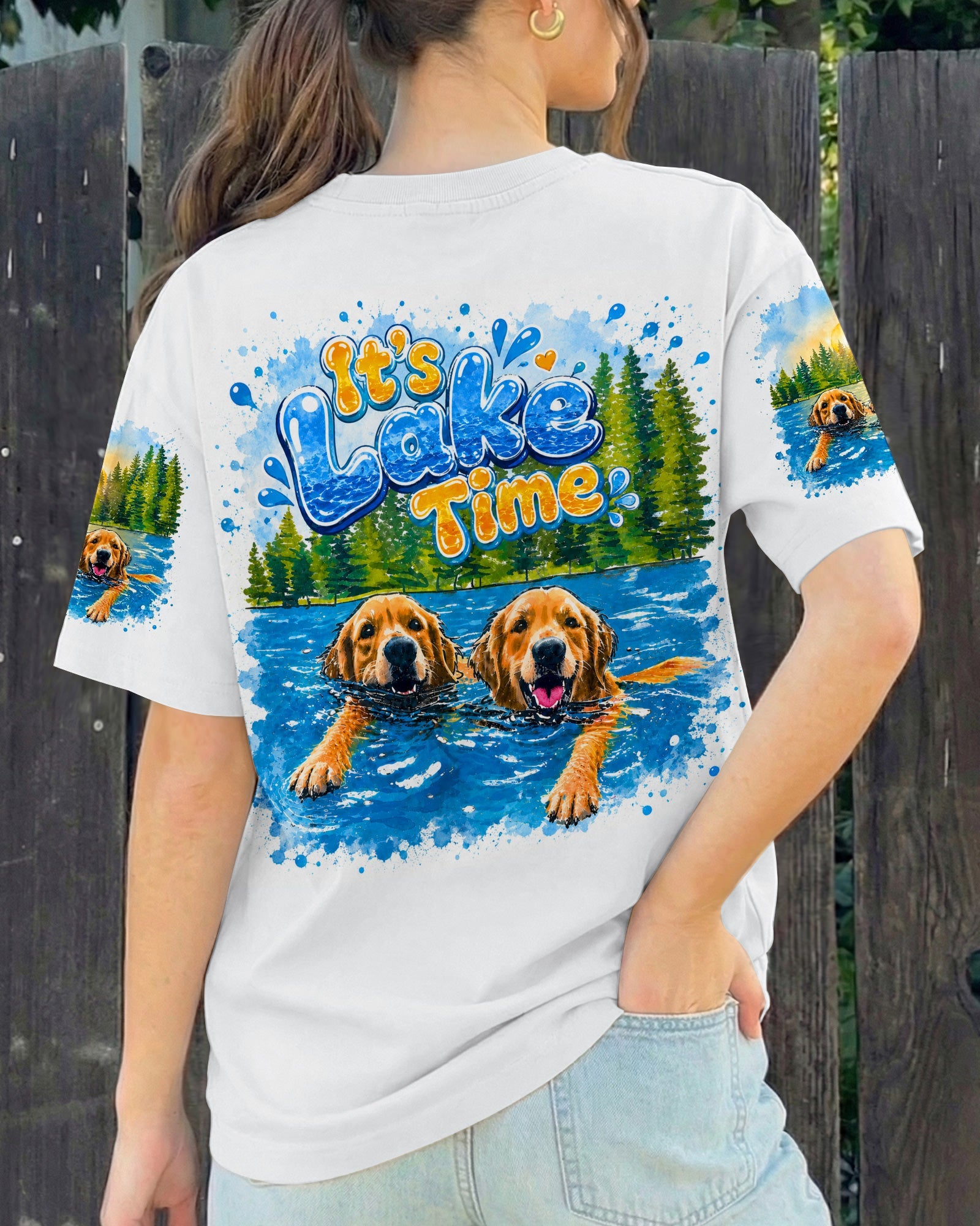 IT'S LAKE TIME LABRADOR DOG  ALL OVER PRINT - TLTW1805263