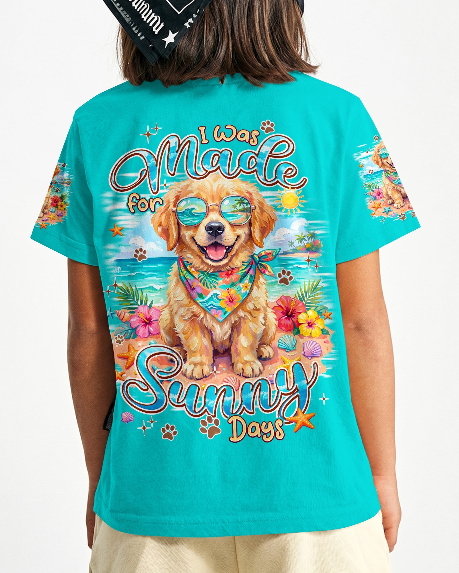 I WAS MADE FOR SUNNY DAYS GOLDEN RETRIEVER DOG KIDS ALL OVER PRINT - TYPQ0406263