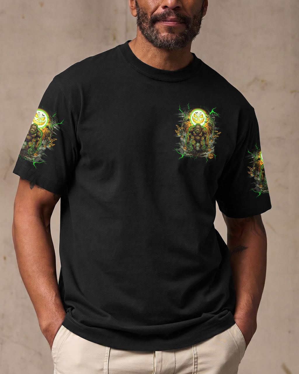 HELLO DARKNESS MY OLD FRIEND BIGFOOT HALLOWEEN ALL OVER PRINT  - TLHG2007263