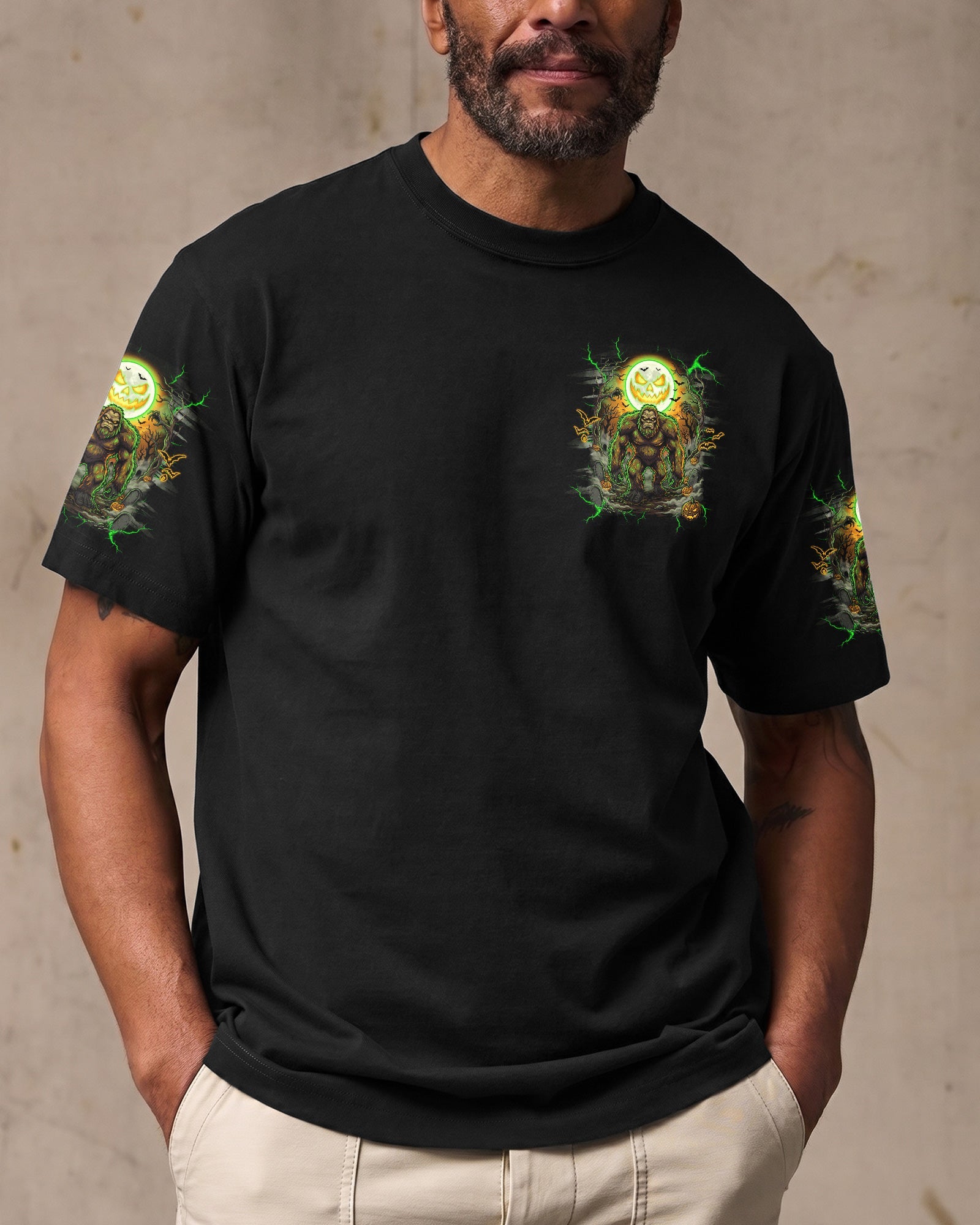 HELLO DARKNESS MY OLD FRIEND BIGFOOT HALLOWEEN ALL OVER PRINT  - TLHG2007263
