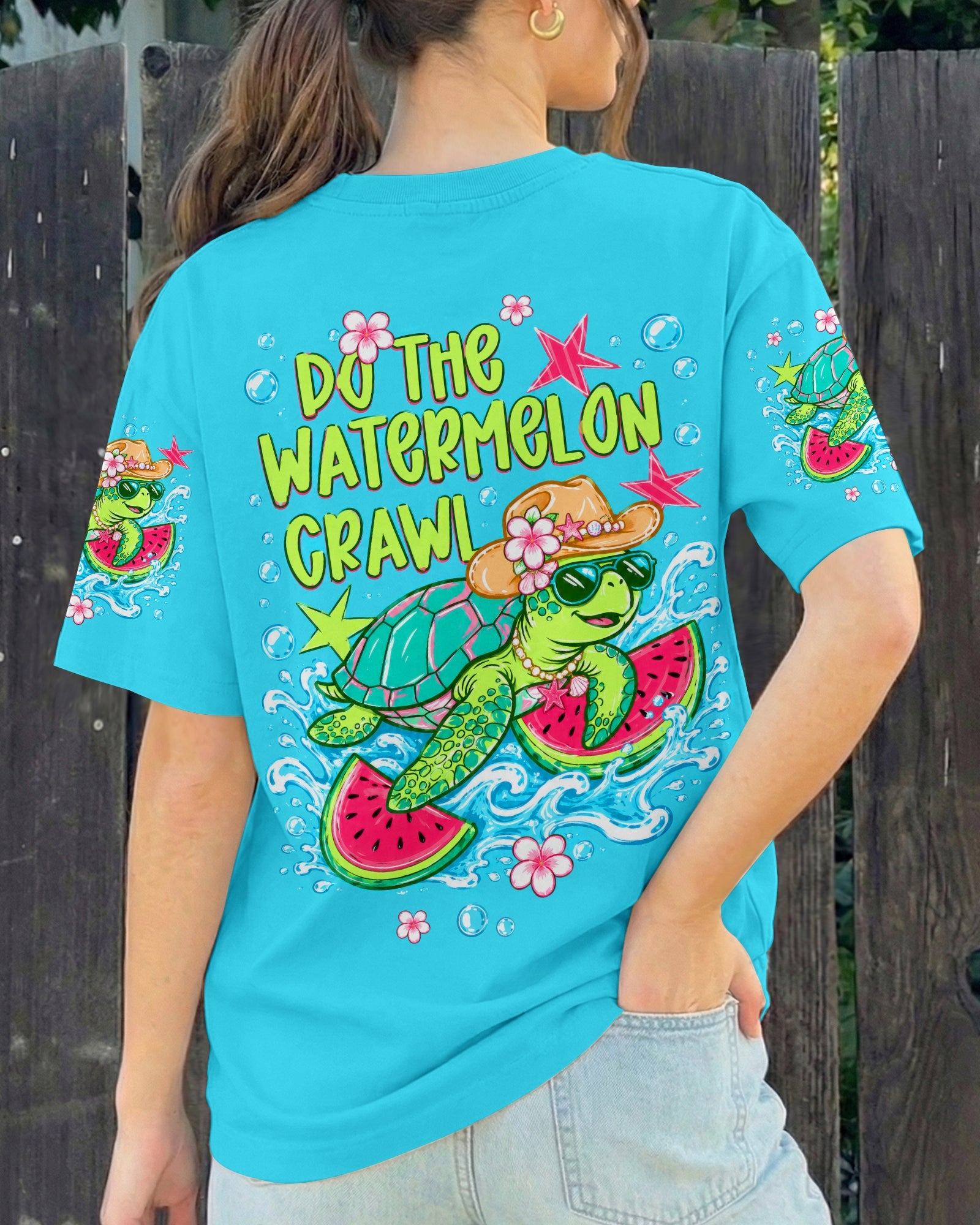 DO THE WATERMELON CRAWL TURTLE ALL OVER PRINT - TLTW1306261