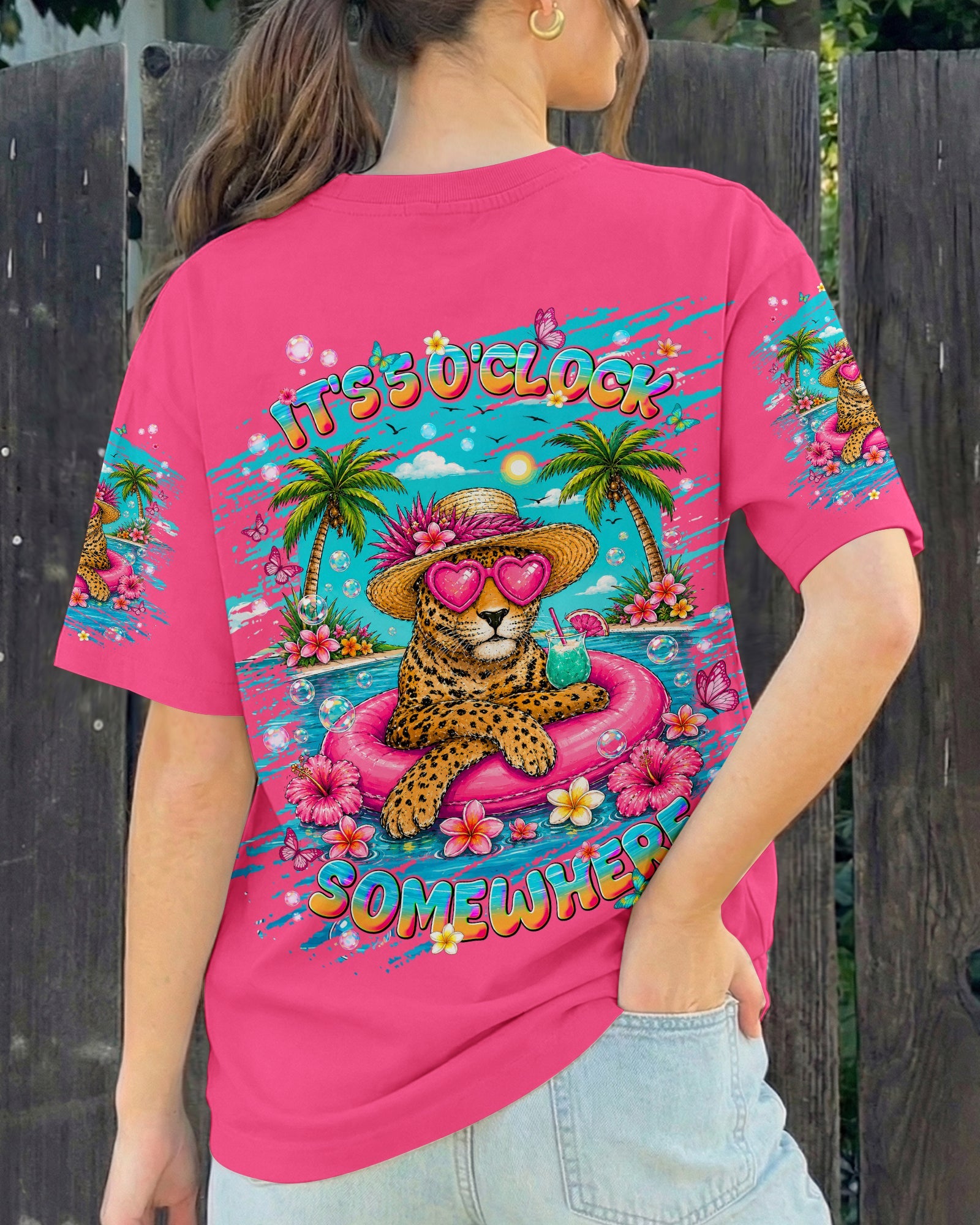 IT'S 5 O'CLOCK SOMEWHERE LEOPARD ALL OVER PRINT  - TLNT2605261