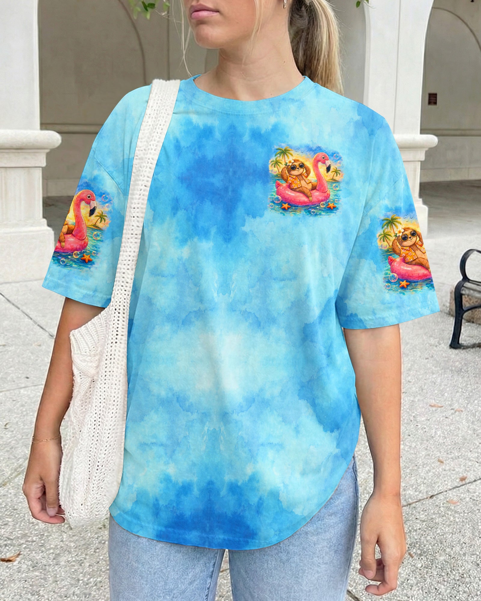 MENTALLY ON ISLAND TIME SLOTH ALL OVER PRINT - TLTW0704262