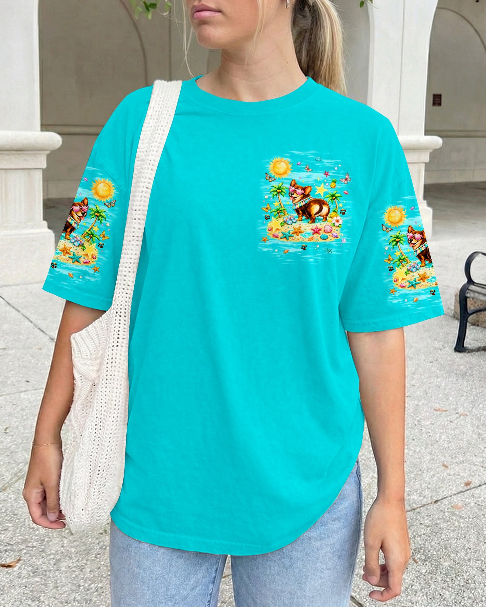 SUN'S OUT BUNS OUT CORGI  DOG ALL OVER PRINT   - TLNT0906252