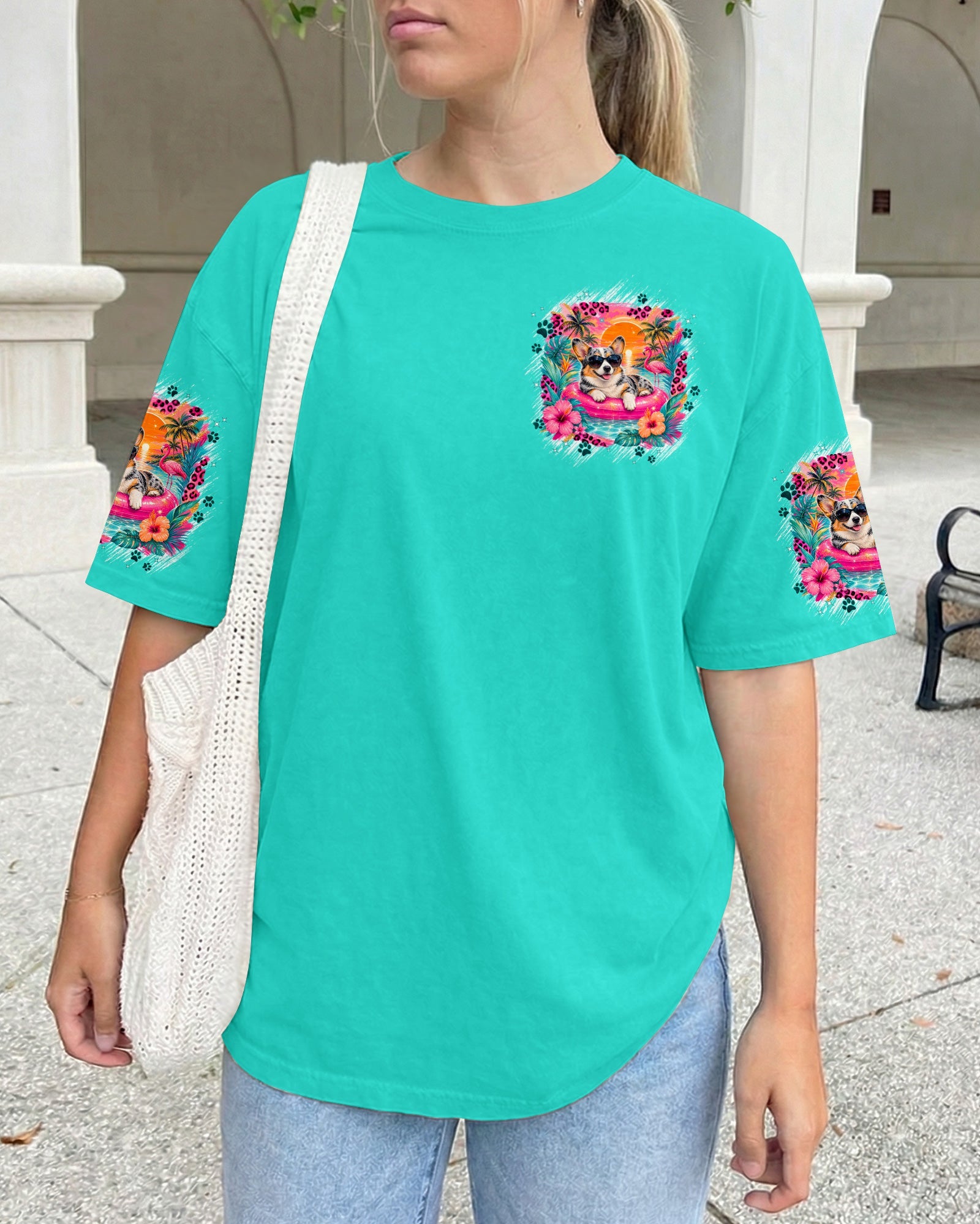 SUN'S OUT BUNS OUT CORGI DOG ALL OVER PRINT - TYPQ1306263