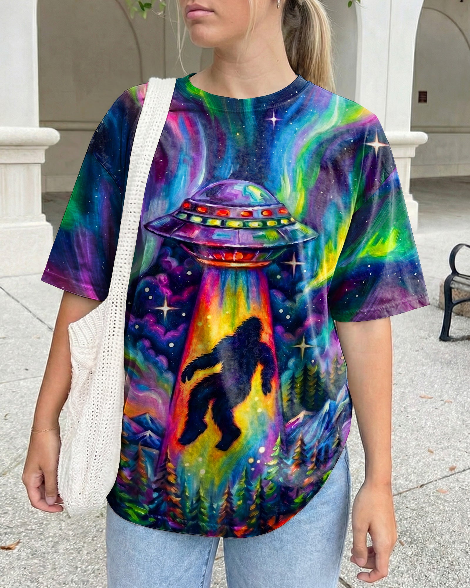 BELIEVE BIGFOOT UFO ABDUCTION ALL OVER PRINT - RI1305261