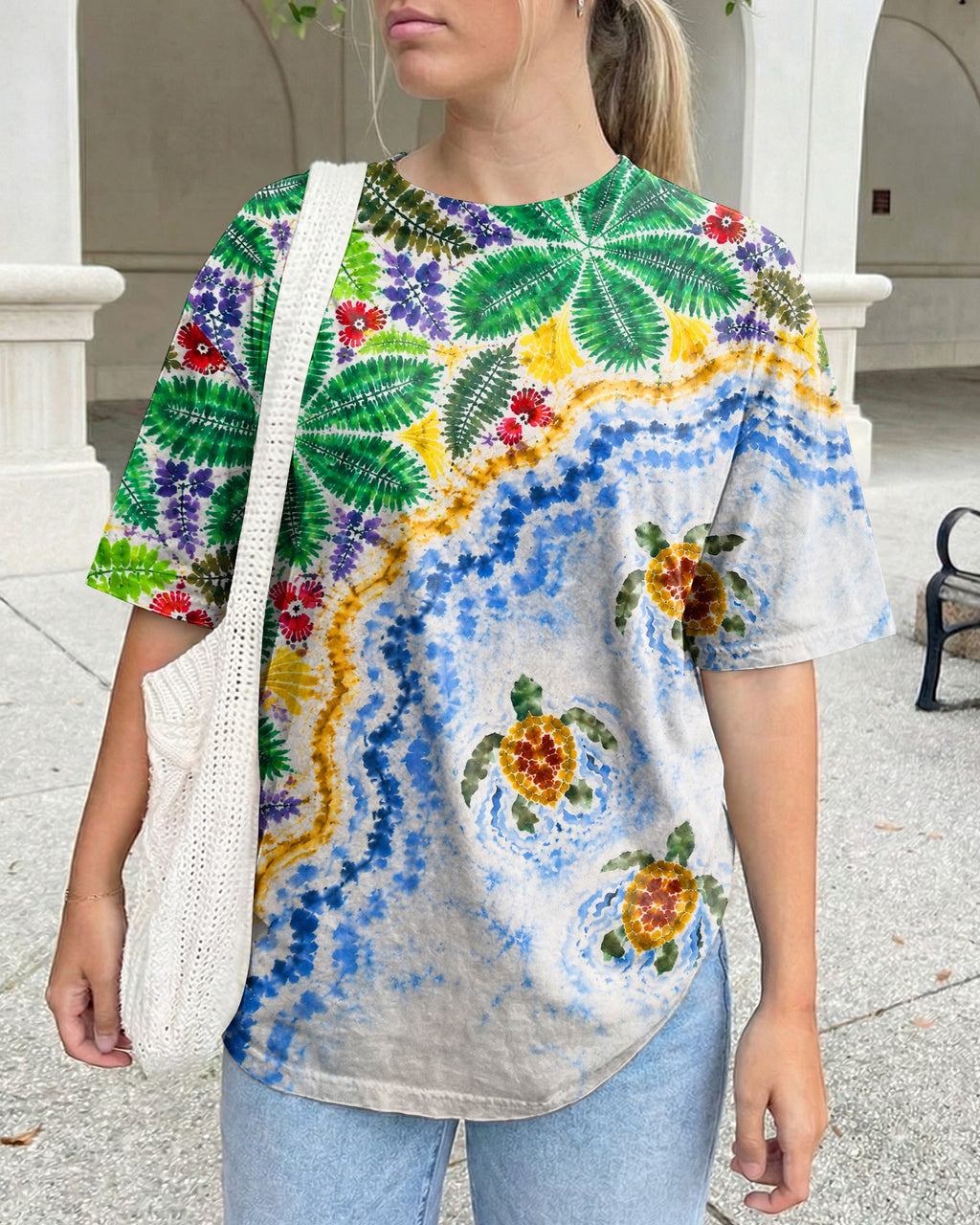 TROPICAL BEACH SAND TURTLES ALL OVER PRINT  - TLNT2506262
