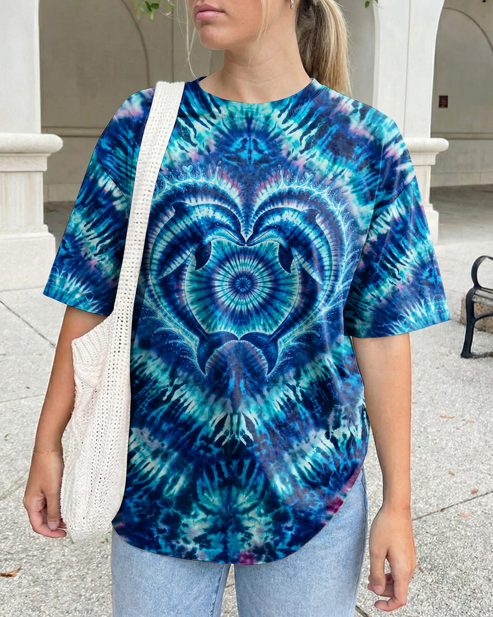 DOLPHIN HEART SWIRL ALL OVER PRINT - KMTM0505261
