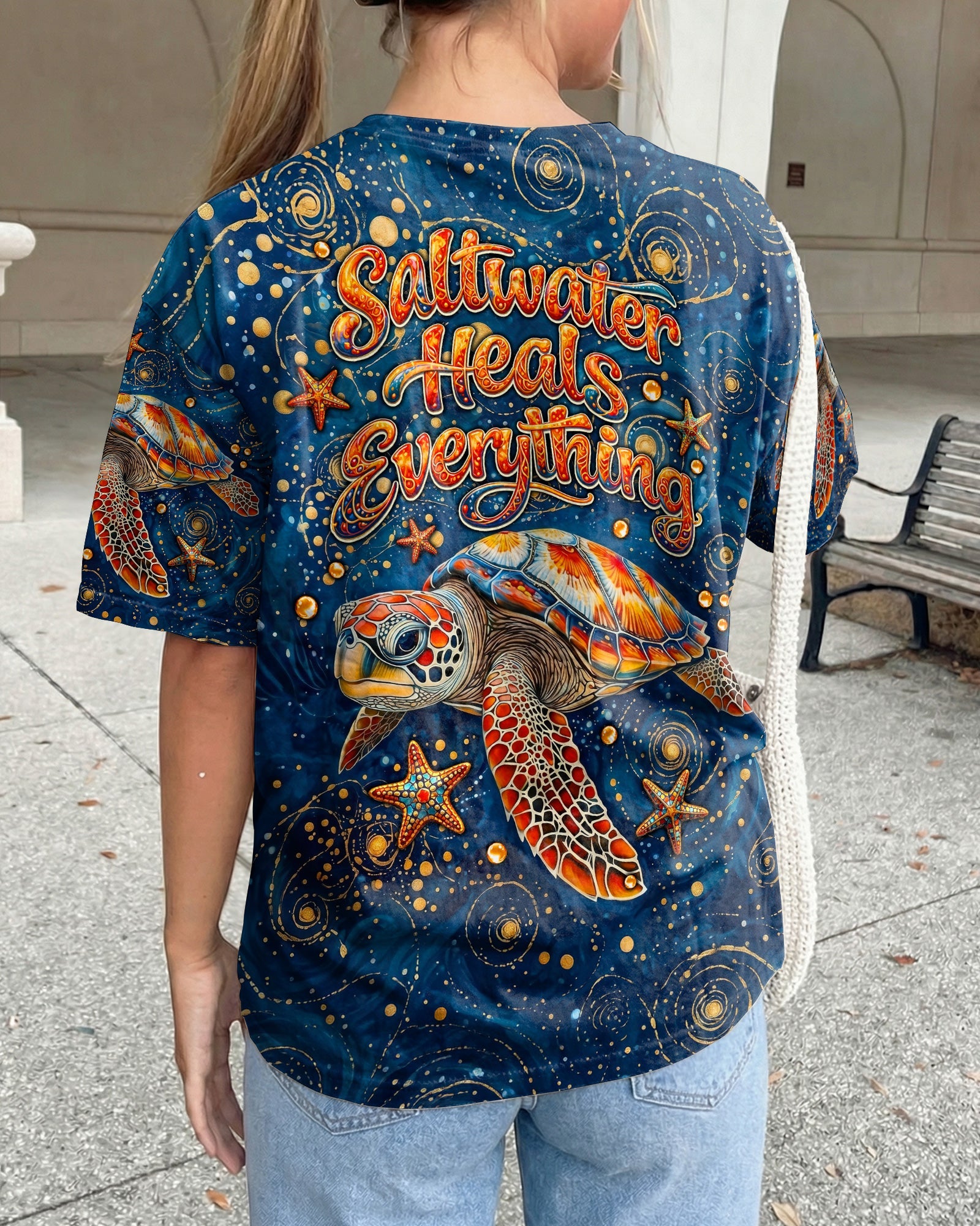 SALTWATER HEALS EVERYTHING TURTLE ALL OVER PRINT  - TLNT1304262
