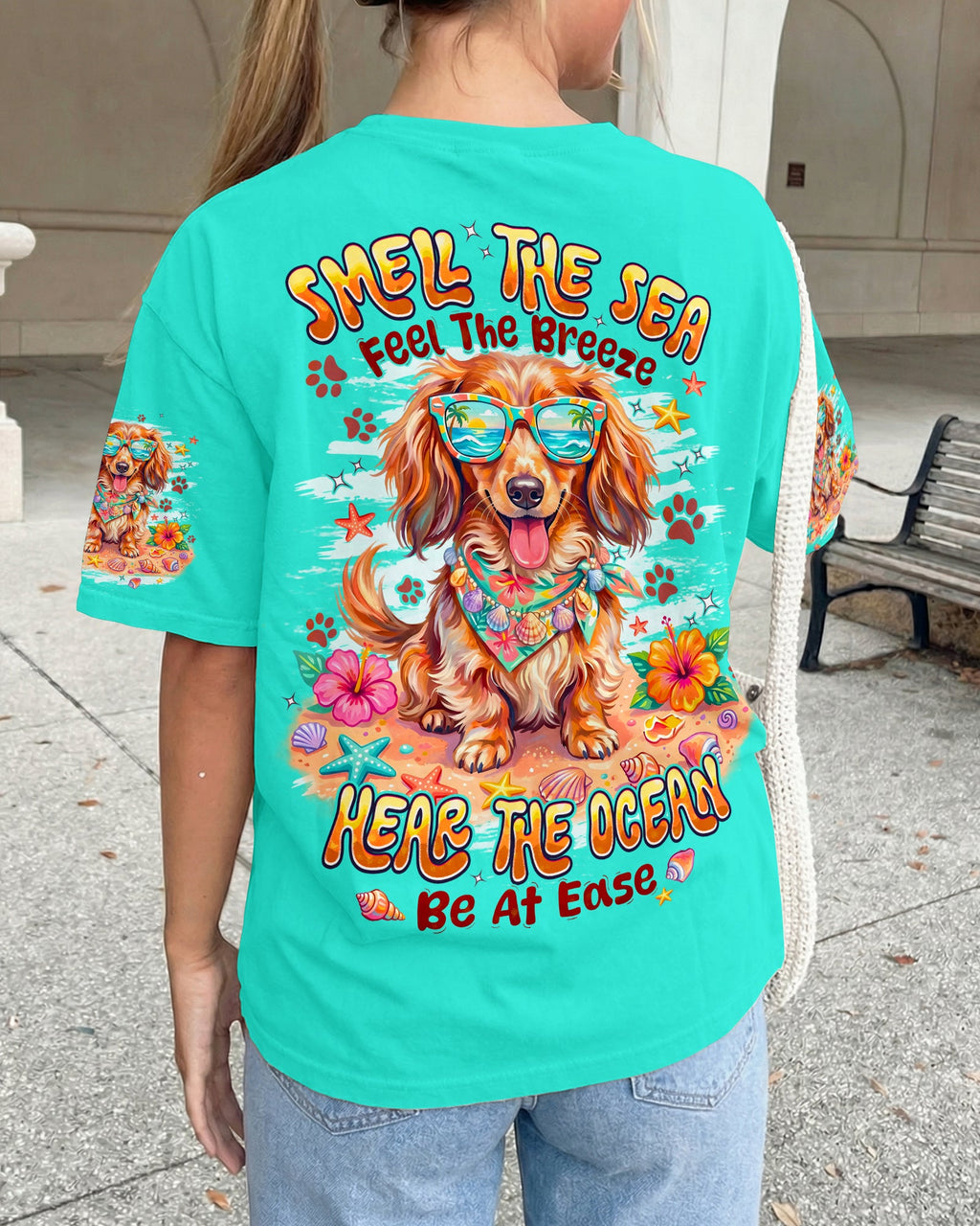 SMELL THE SEA DACHSHUND LONG HAIR DOG ALL OVER PRINT - TYPQ0906263