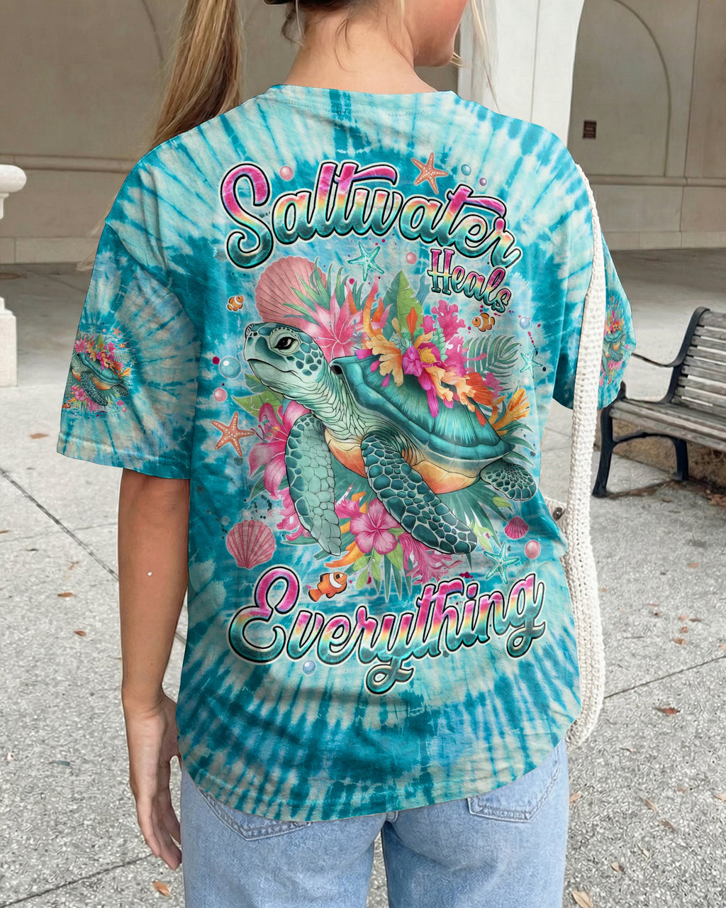 SALTWATER HEALS EVERYTHING TURTLE ALL OVER PRINT - TYQY0904261