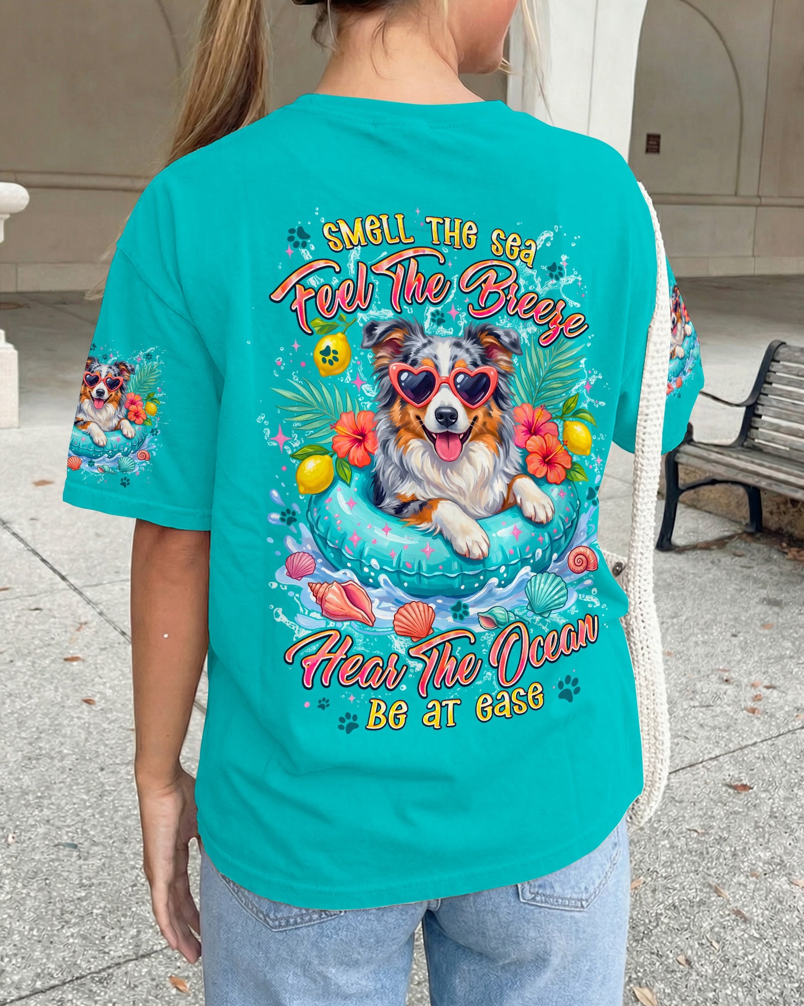 SMELL THE SEA FEEL THE BREEZE AUSTRALIAN SHEPHERD DOG ALL OVER PRINT - TYPQ0106261