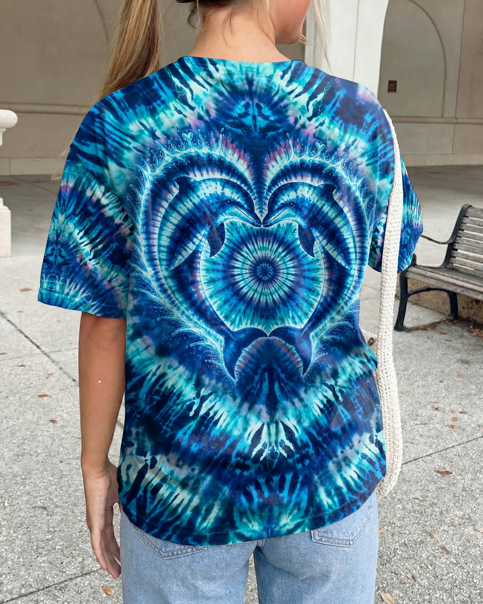DOLPHIN HEART SWIRL ALL OVER PRINT - KMTM0505261