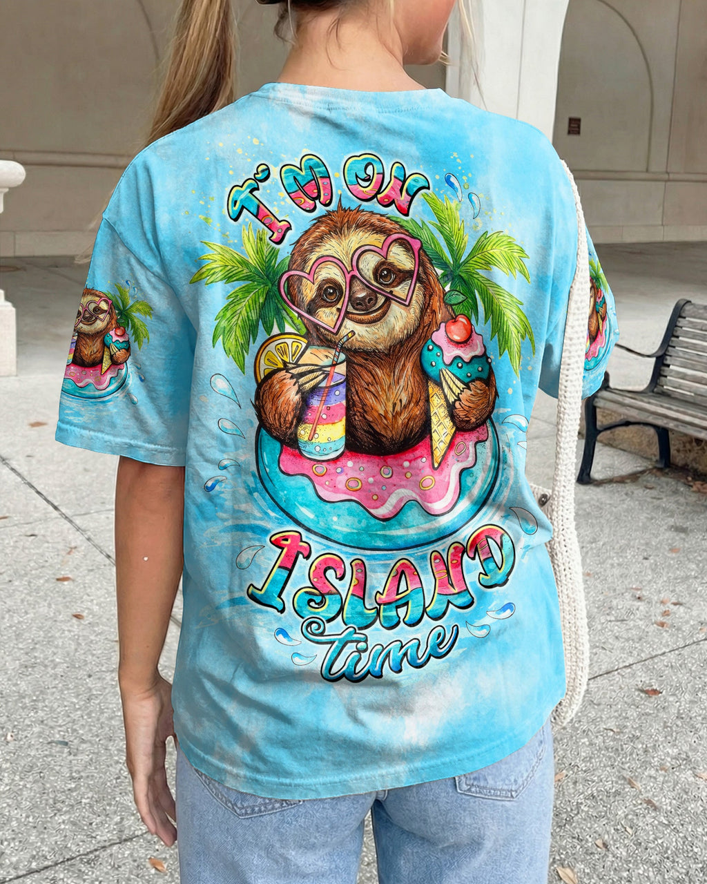 I'M ON ISLAND TIME  SLOTH ALL OVER PRINT - TLTW0804263