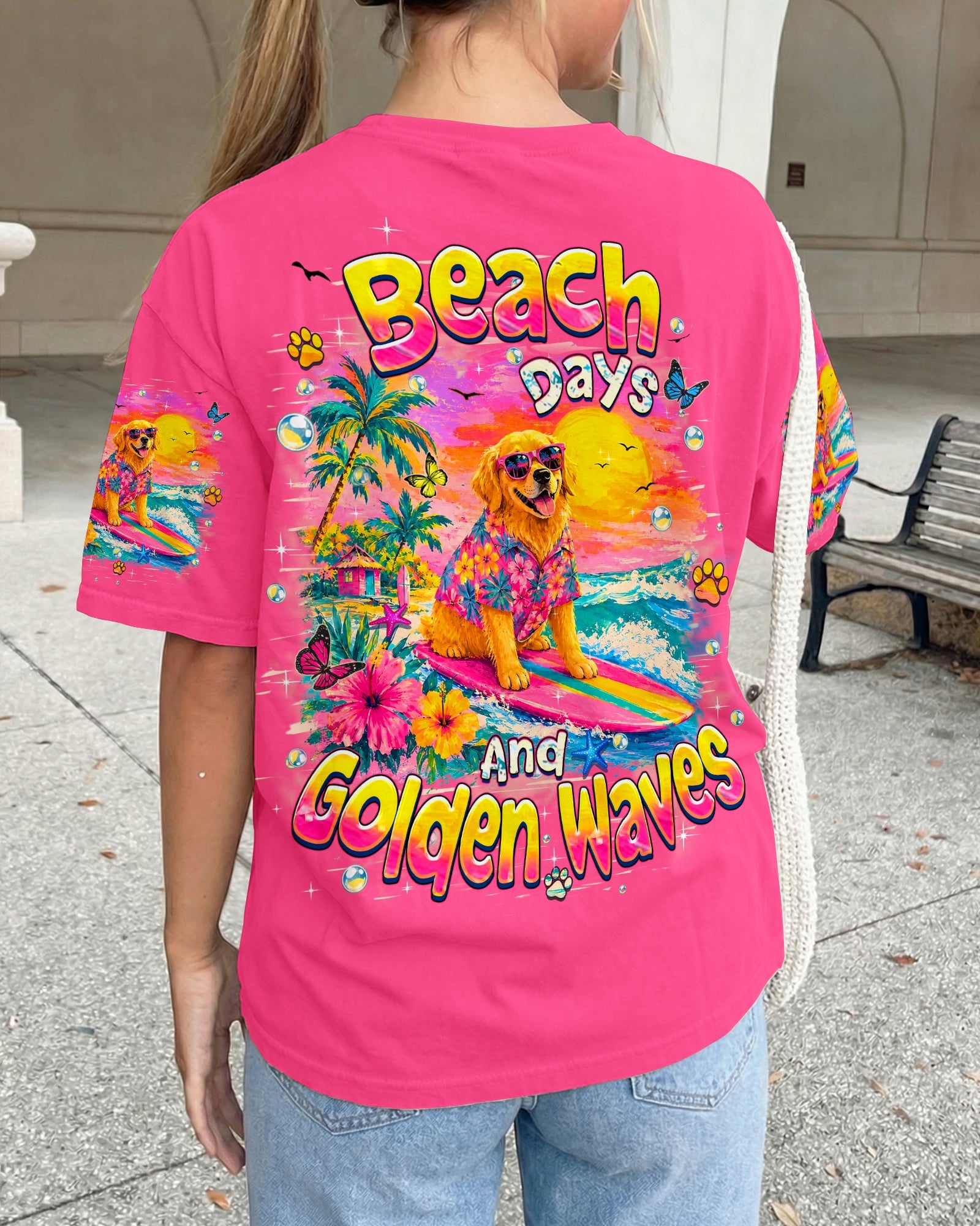BEACH DAYS & GOLDEN WAVES GOLDEN RETRIEVER ALL OVER PRINT - TLHN2605261