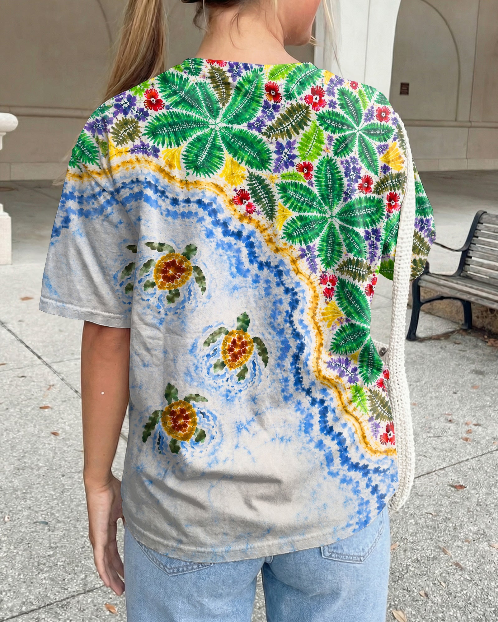TROPICAL BEACH SAND TURTLES ALL OVER PRINT  - TLNT2506262