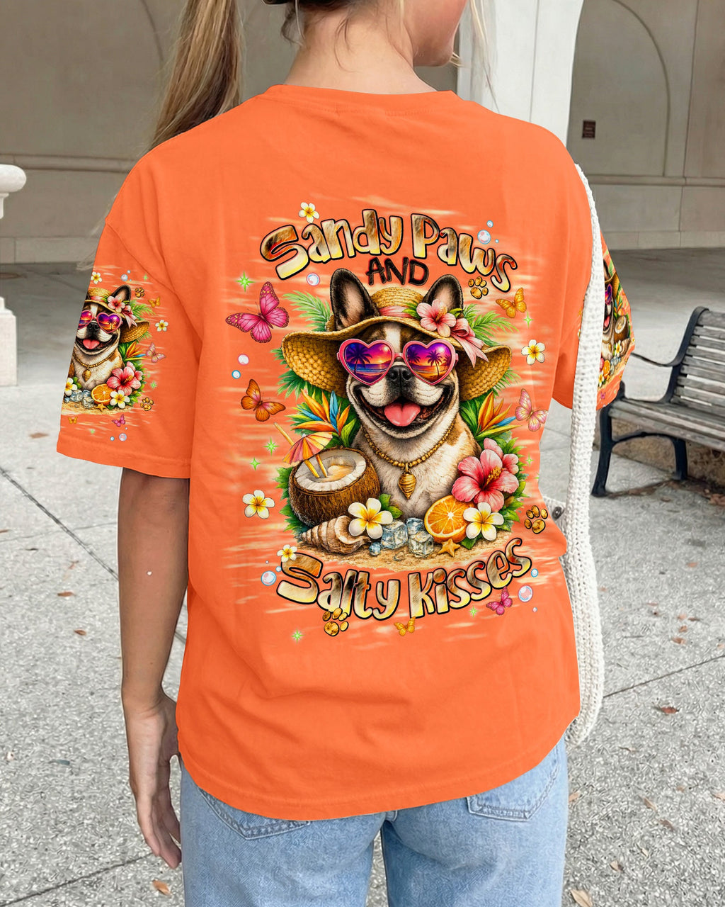 SANDY PAWS AND SALTY KISSES FRENCH BULLDOG ALL OVER PRINT - TLNT1905261