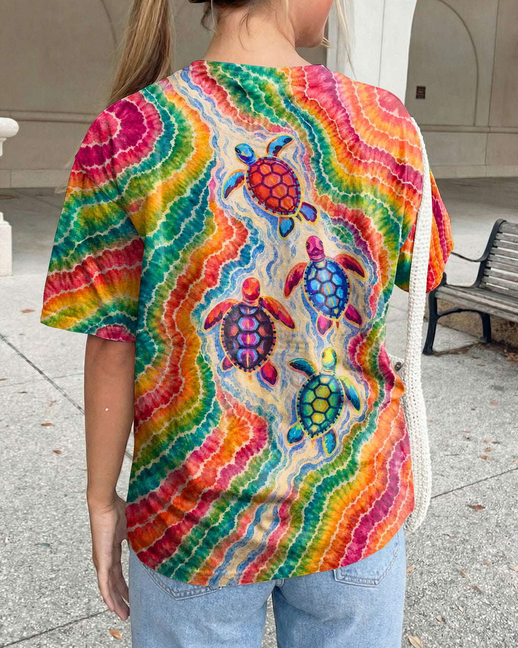 COLORFUL SEA TURTLE TIDE ALL OVER PRINT - KMTM1806261