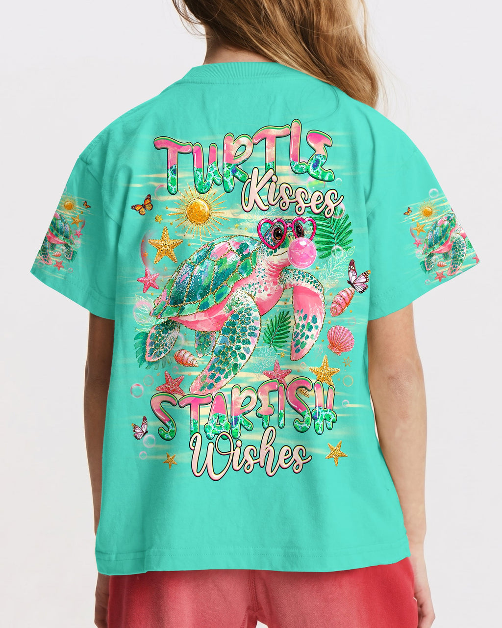 TURTLE KISSES STARFISH WISHES KIDS ALL OVER PRINT - TLHG0906261