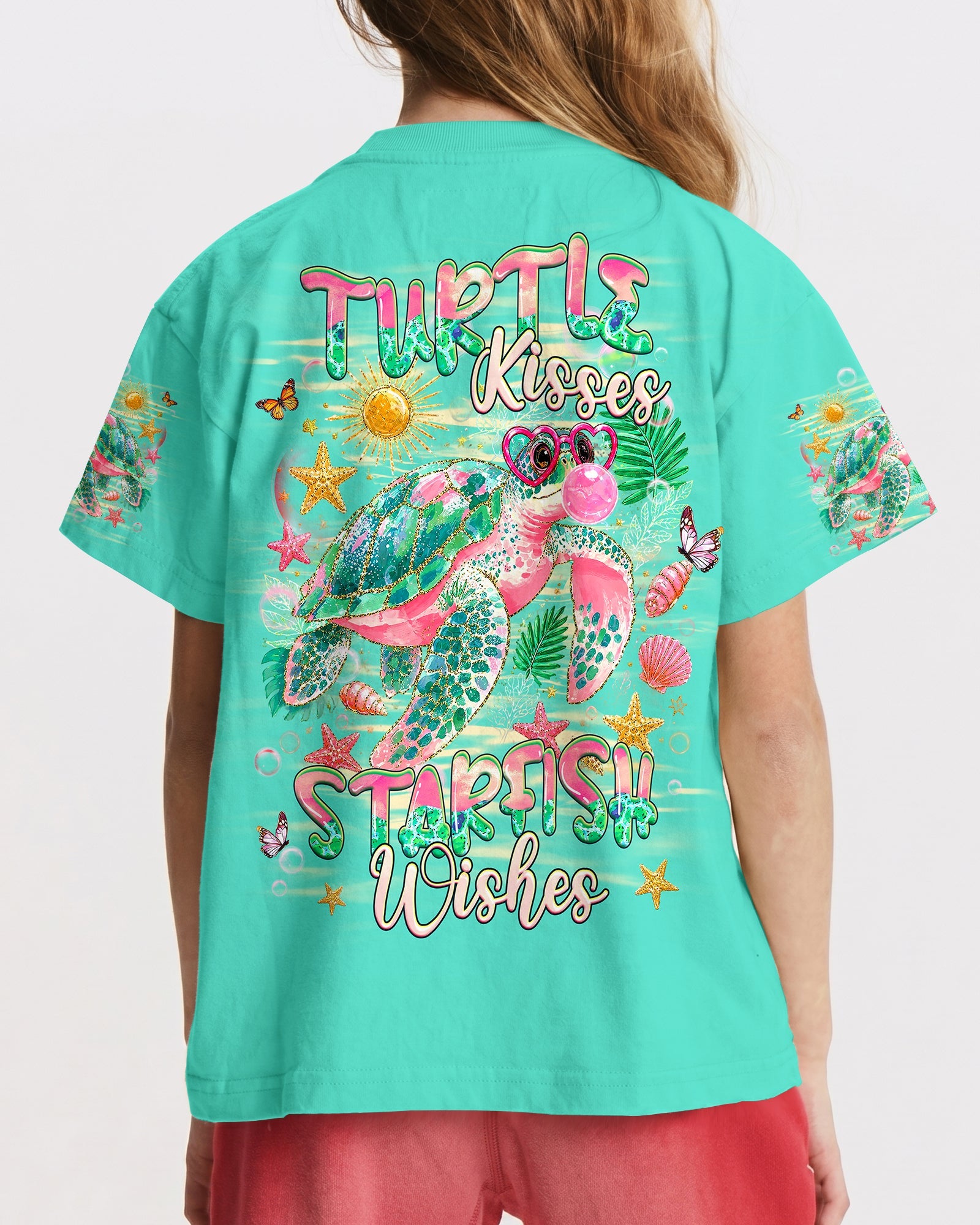 TURTLE KISSES STARFISH WISHES KIDS ALL OVER PRINT - TLHG0906261