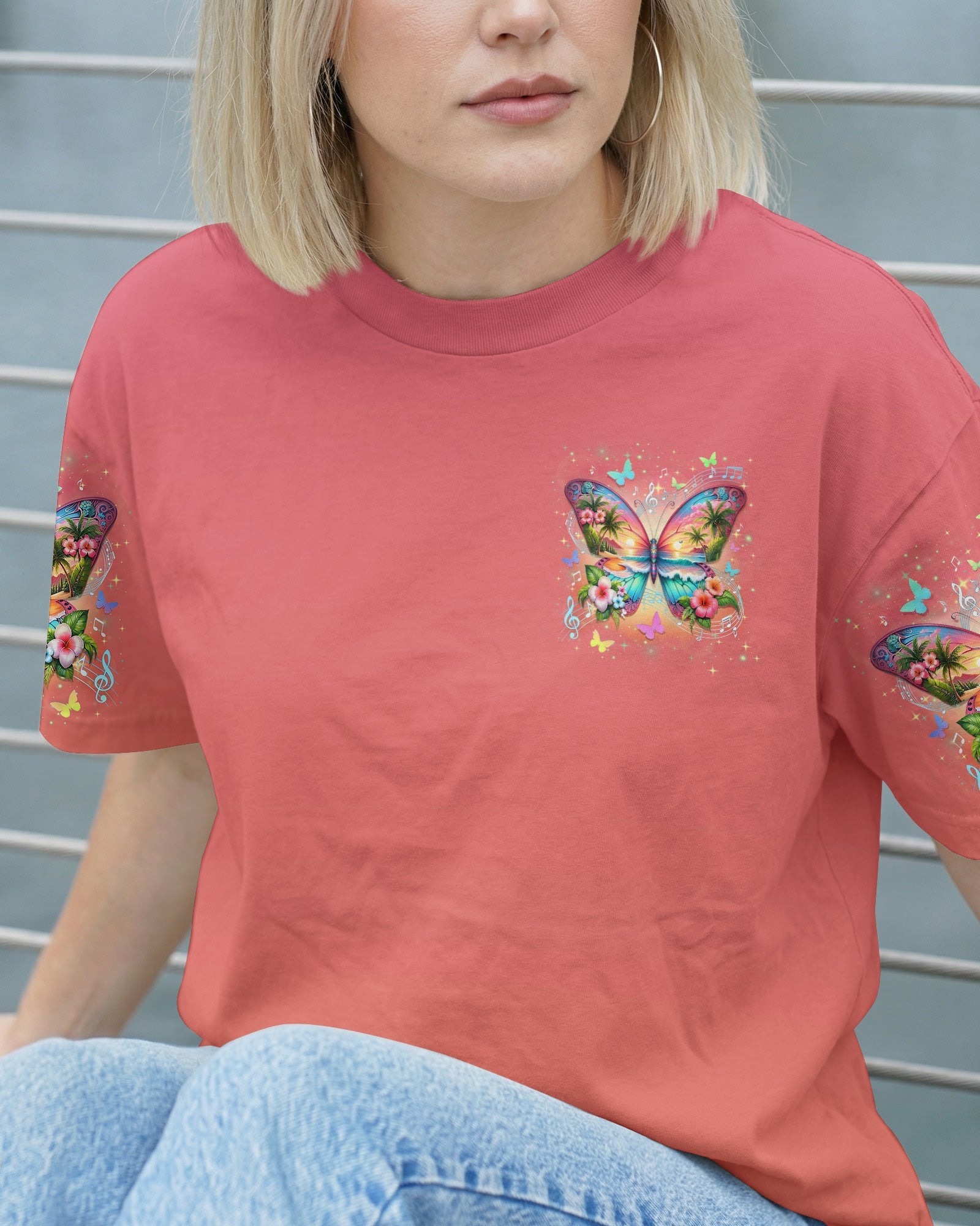 FIND ME WHERE THE MUSIC MEETS THE OCEAN BUTTERFLY ALL OVER PRINT - TYLN0704262