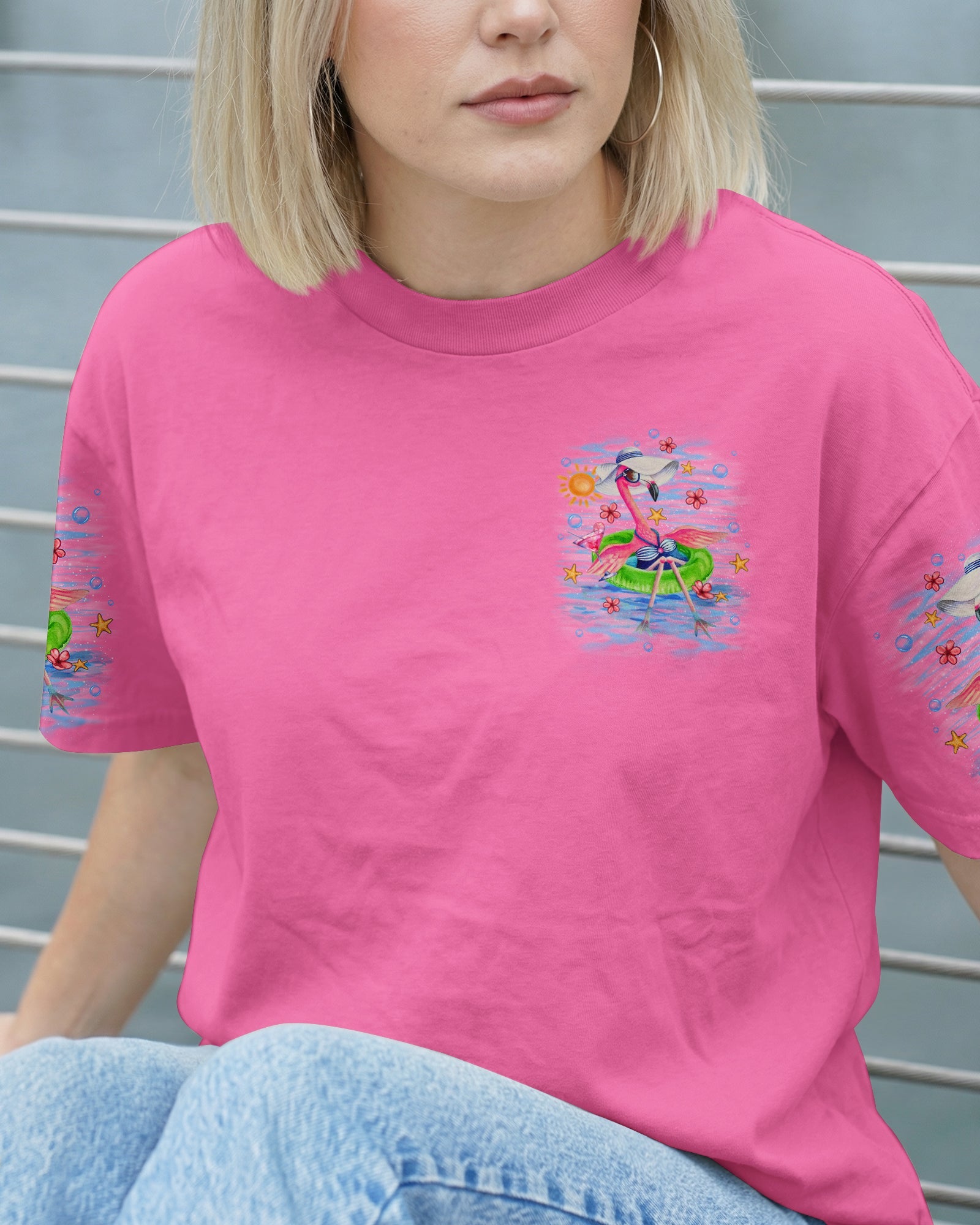 I WAS SIMPLY BORN TO DILLY DALLY FLAMINGO  ALL OVER PRINT - TLNO1205262