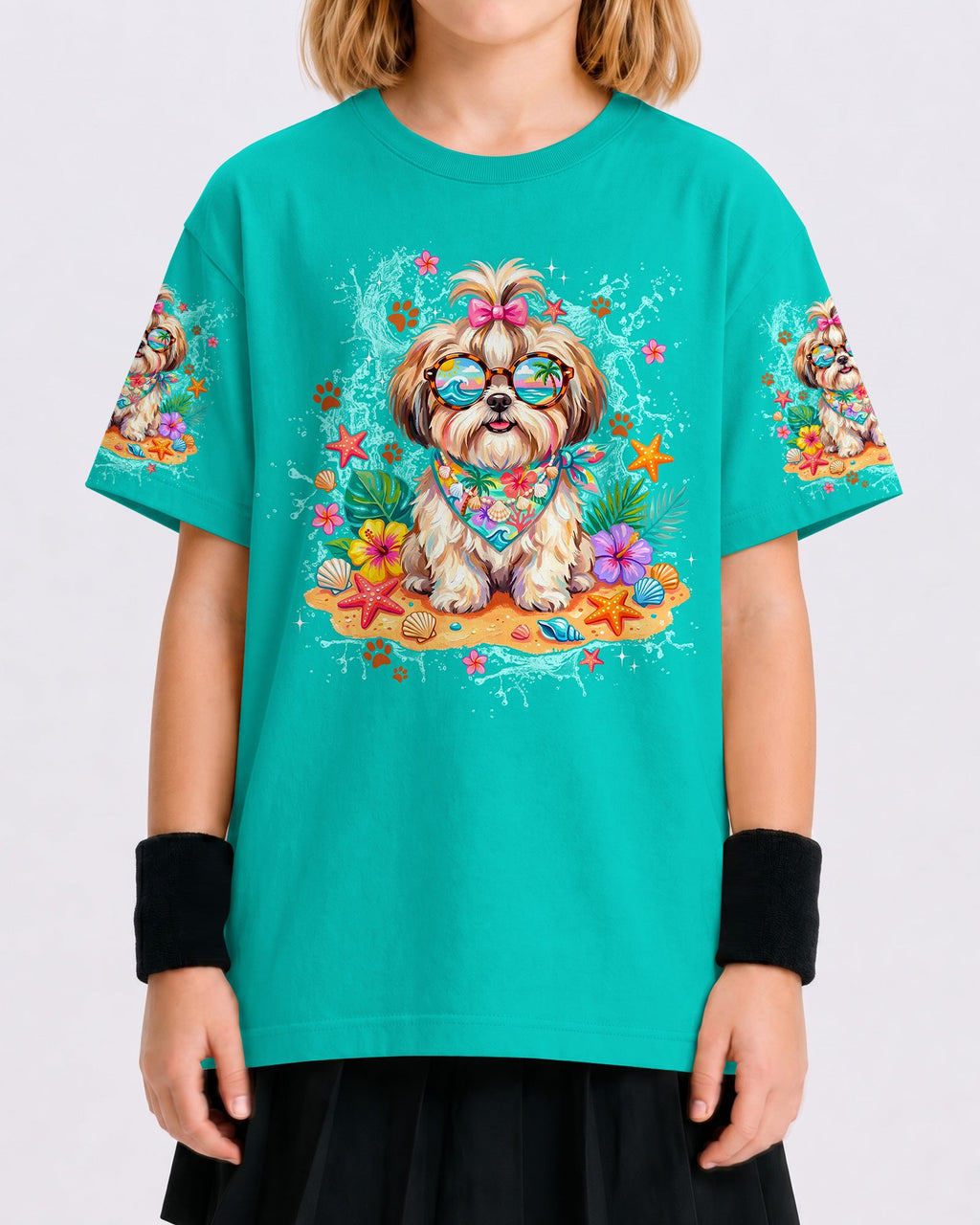 SMELL THE SEA SHIH TZU DOG KIDS ALL OVER PRINT - TYPQ0406262