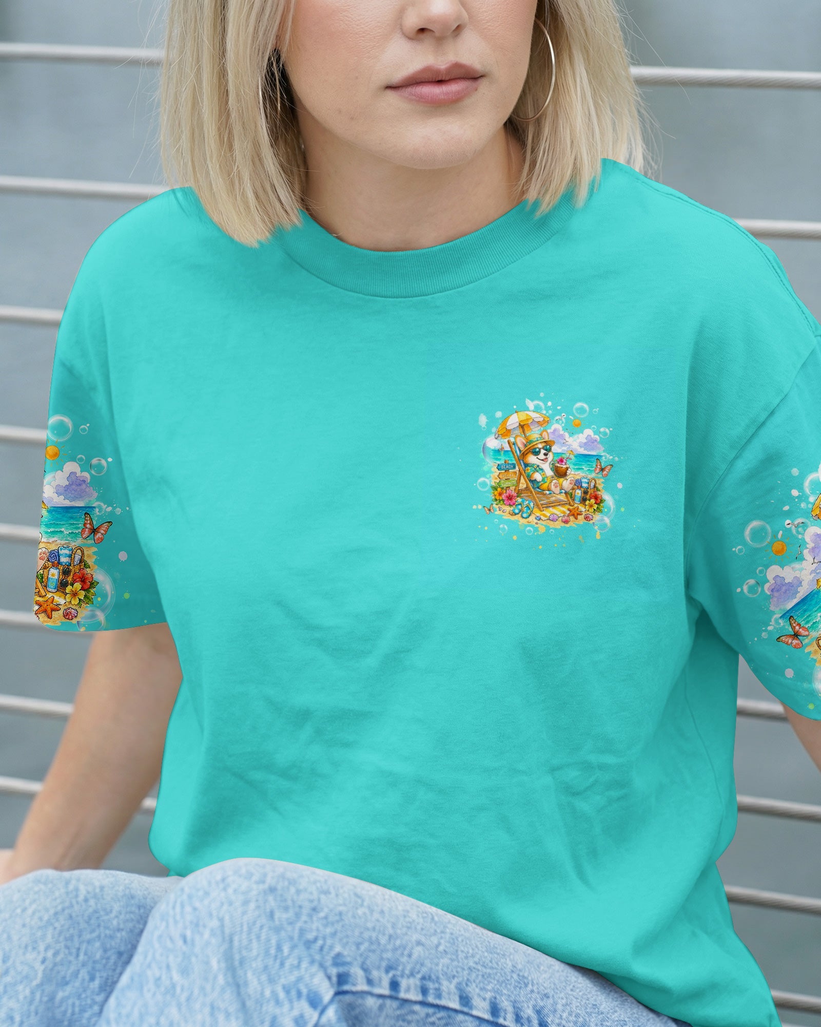 SANDY PAWS SUNKISSED NOSE CORGI DOG ALL OVER PRINT - TLHG0505261