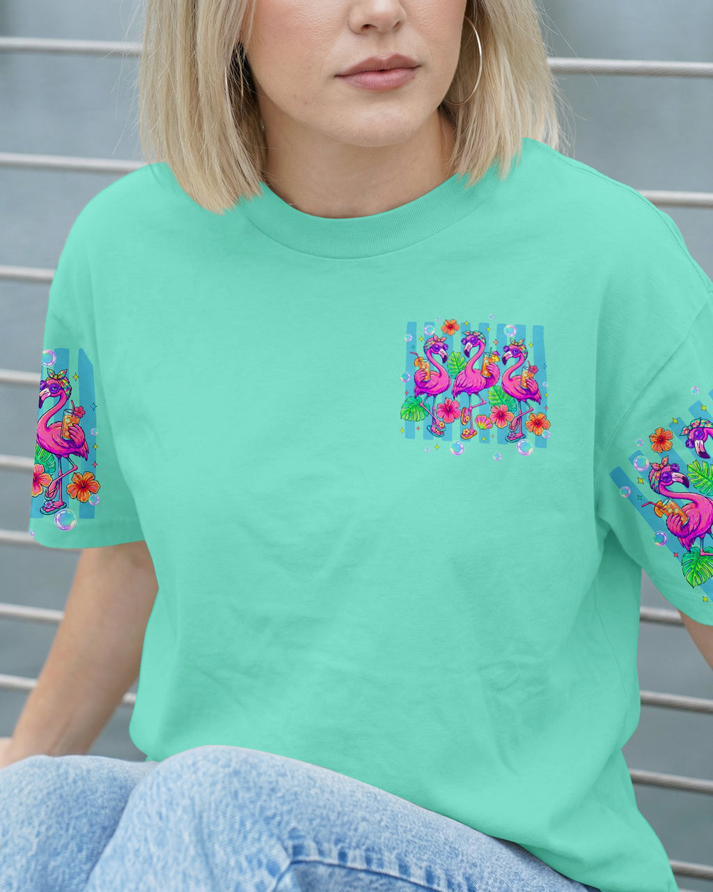 SANDY TOES SUNKISSED NOSE FLAMINGO ALL OVER PRINT  - TLTW1906261