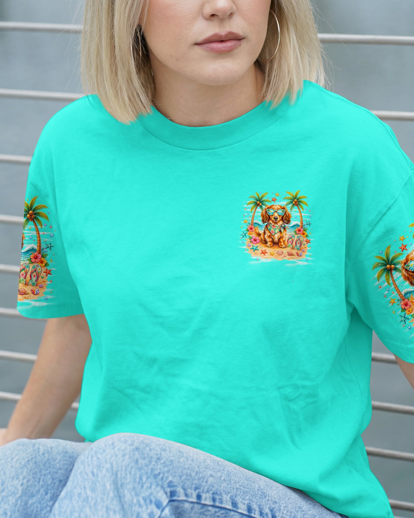 DON'T WORRY  LONG-HAIRED DACHSHUND DOG  ALL OVER PRINT - TLNO0705262