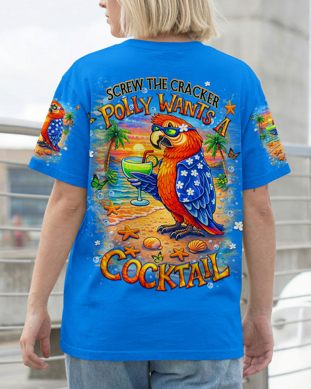 POLLY WANTS A COCKTAIL PARROT ALL OVER PRINT  - TLHN1504261