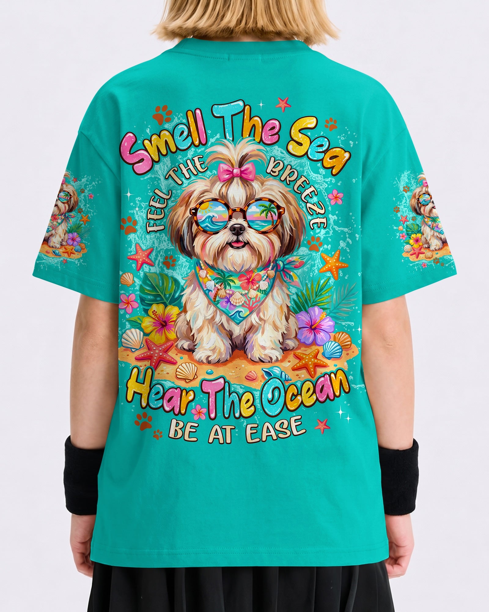 SMELL THE SEA SHIH TZU DOG KIDS ALL OVER PRINT - TYPQ0406262