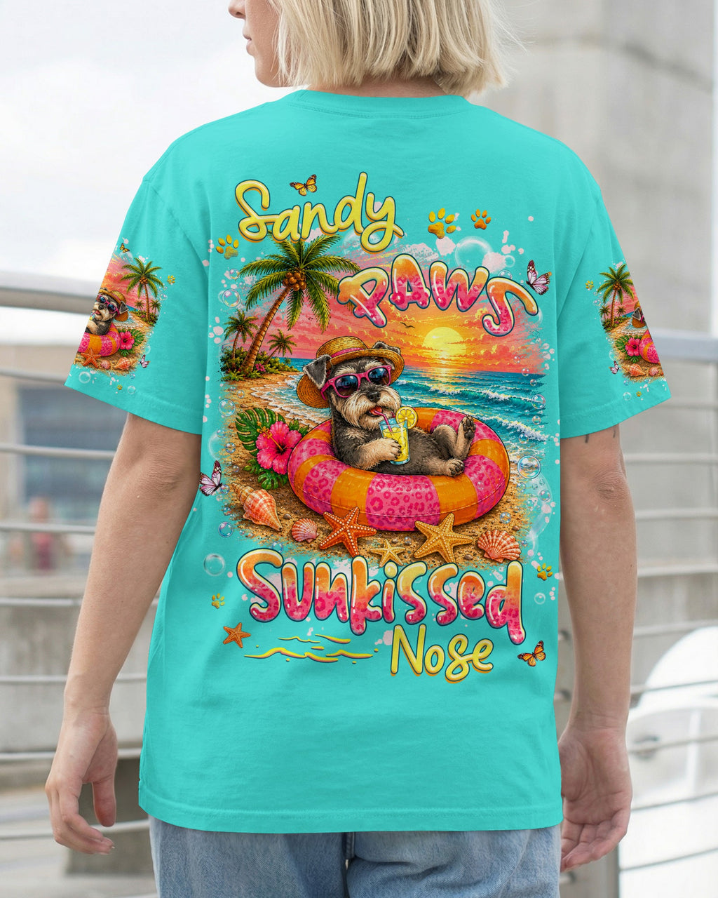 SANDY PAWS SUNKISSED NOSE SCHNAUZER DOG ALL OVER PRINT -  TLHG1905262