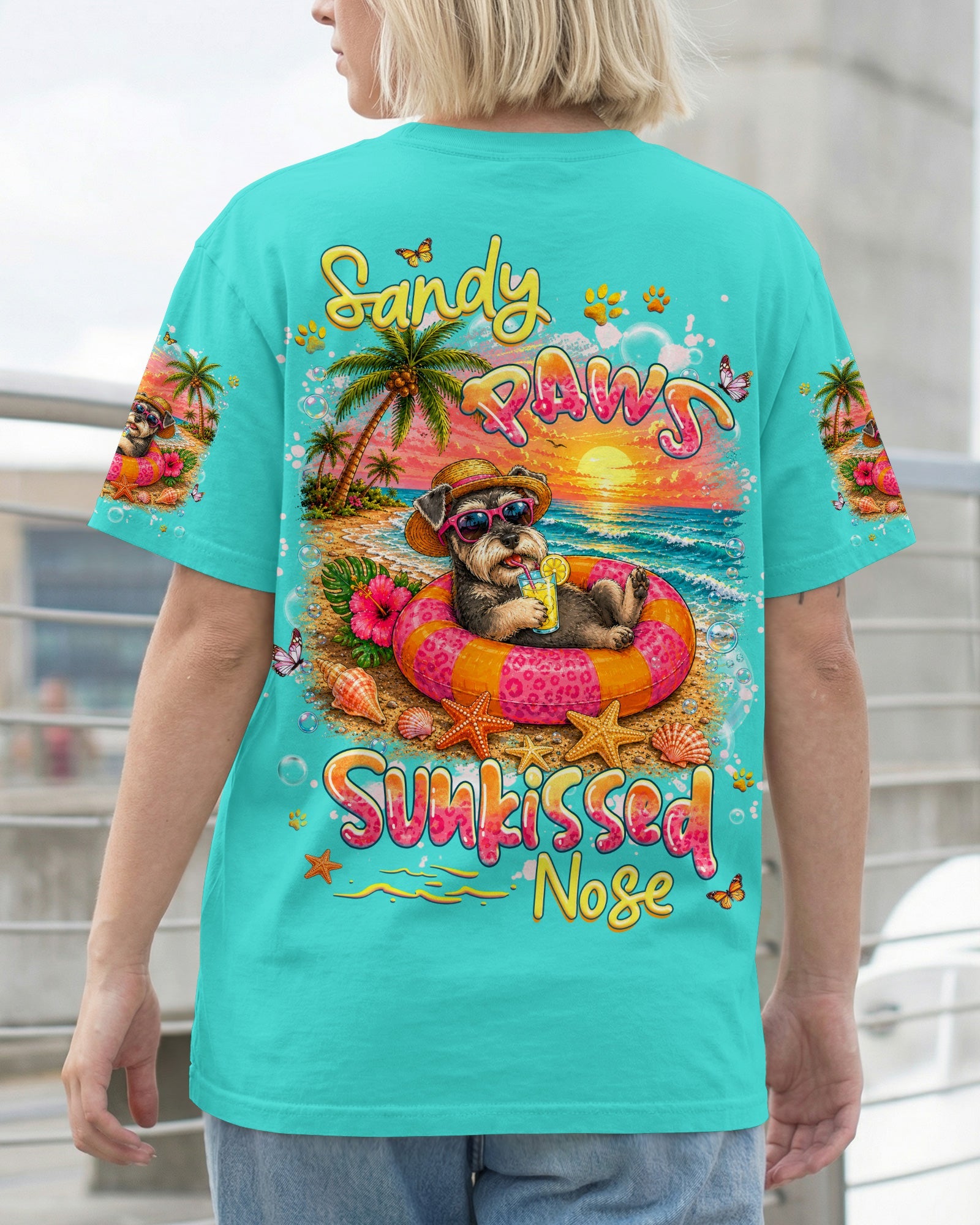 SANDY PAWS SUNKISSED NOSE SCHNAUZER DOG ALL OVER PRINT -  TLHG1905262
